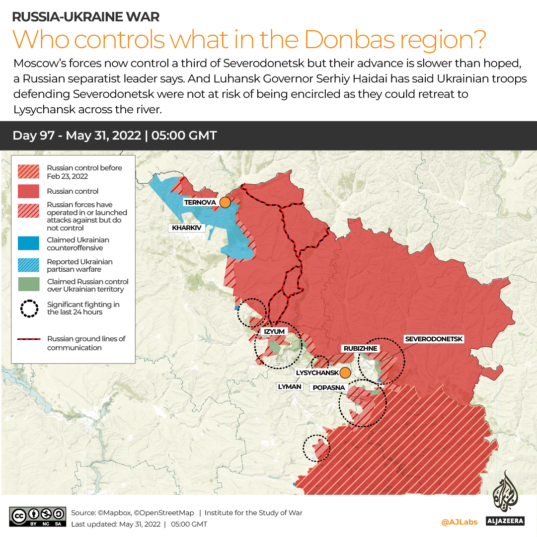 INTERACTIVE Russia-Ukraine War Who controls what in Donbas DAY 97 (1)