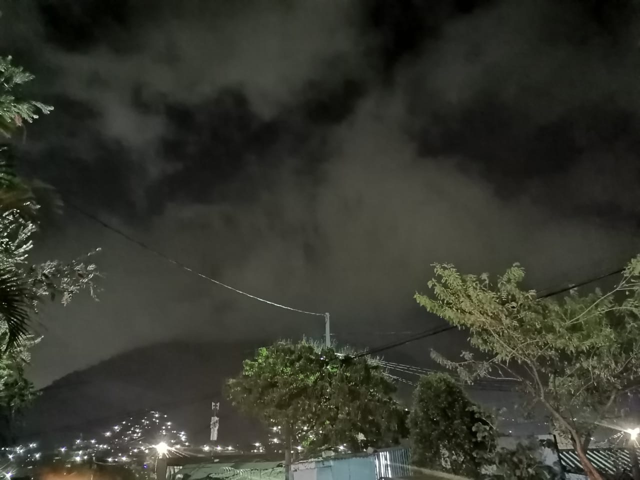 Night Sky over October 11 neighbourhood, El Salvador