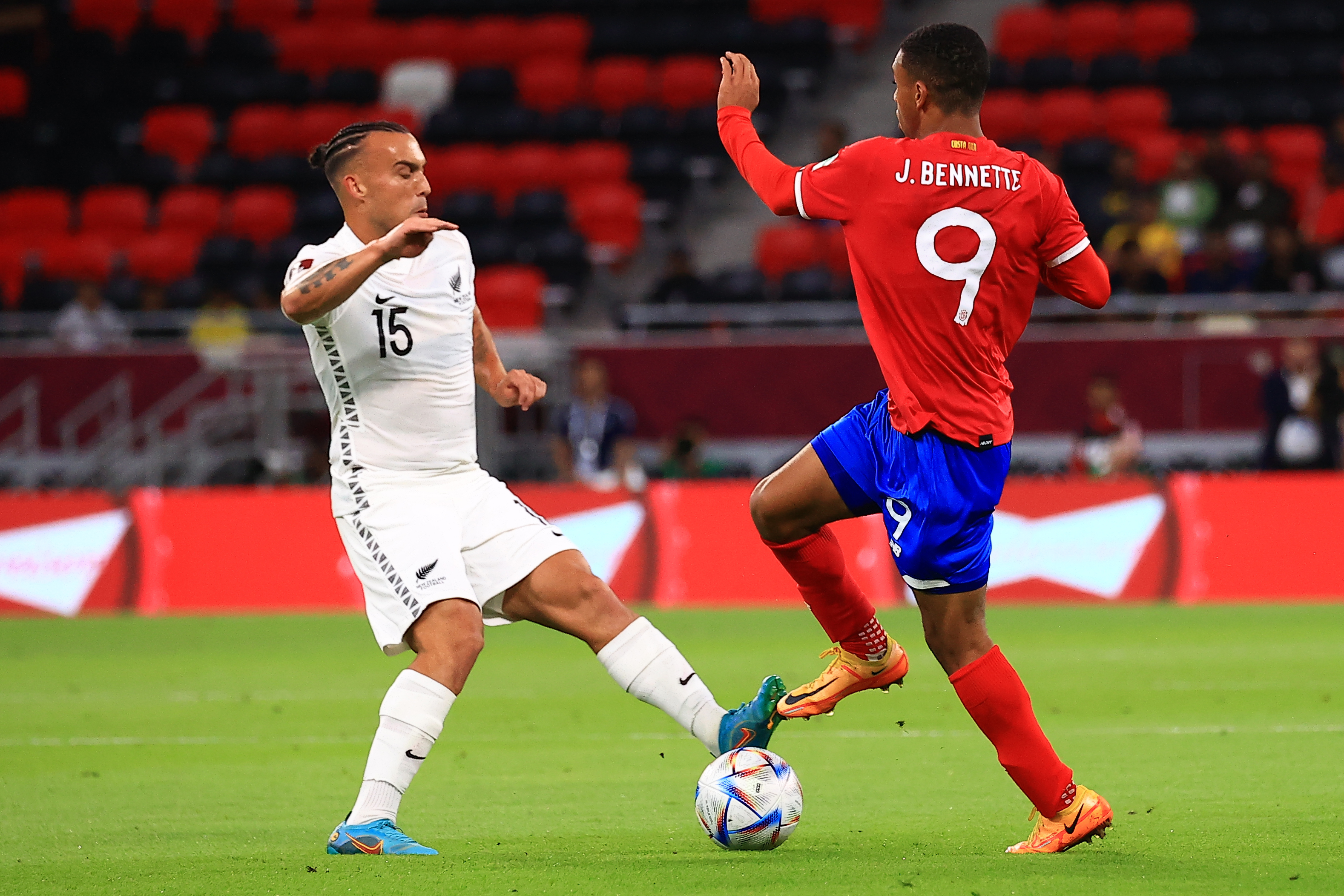 Costa Rica versus New Zealand