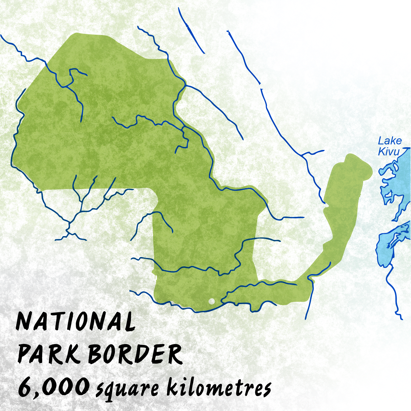 Map of Kahuzi-Biega National Park