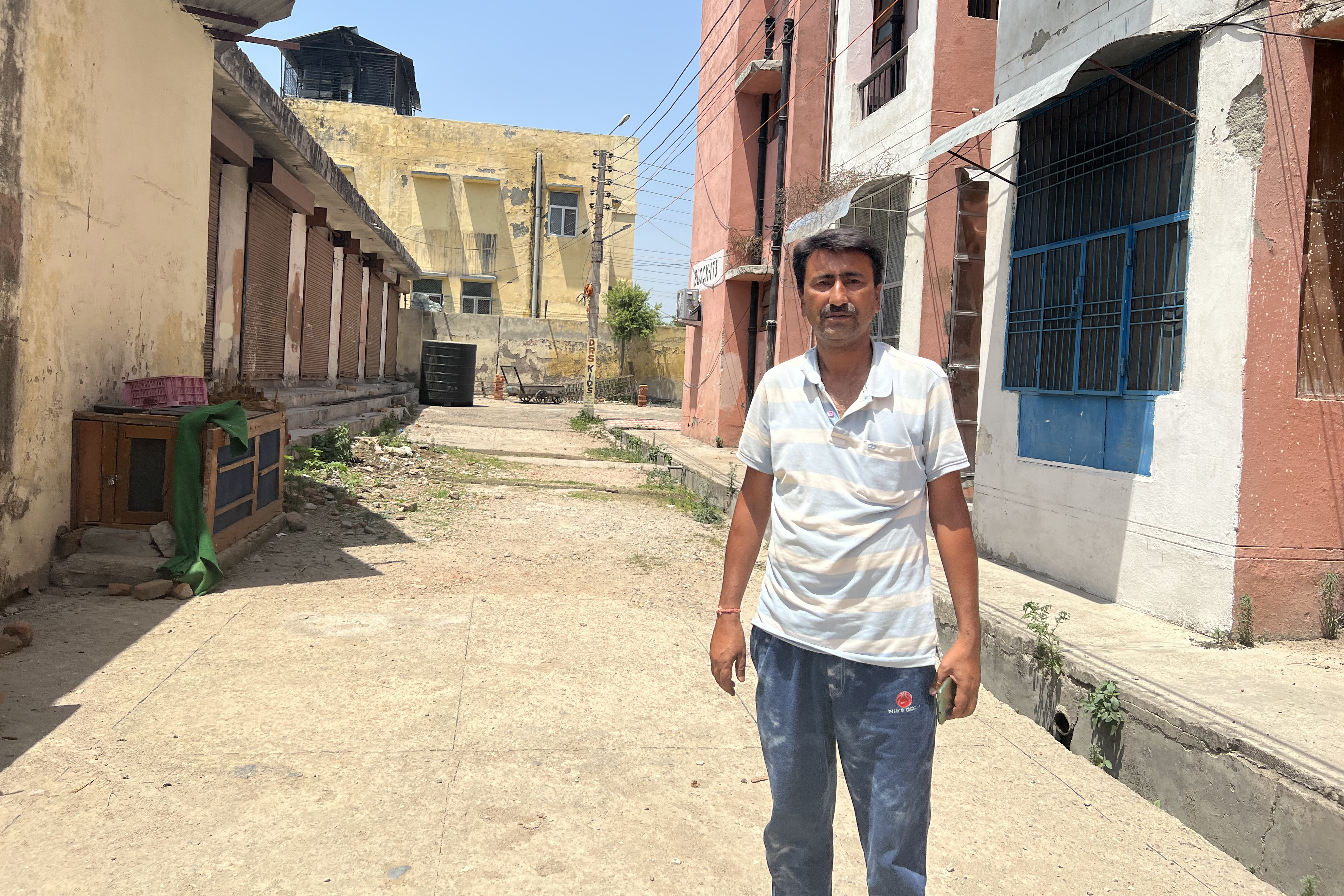 Sunil Pandita, a Kashmiri Hindu, who is living in the Jagti migrant colony in Jammu