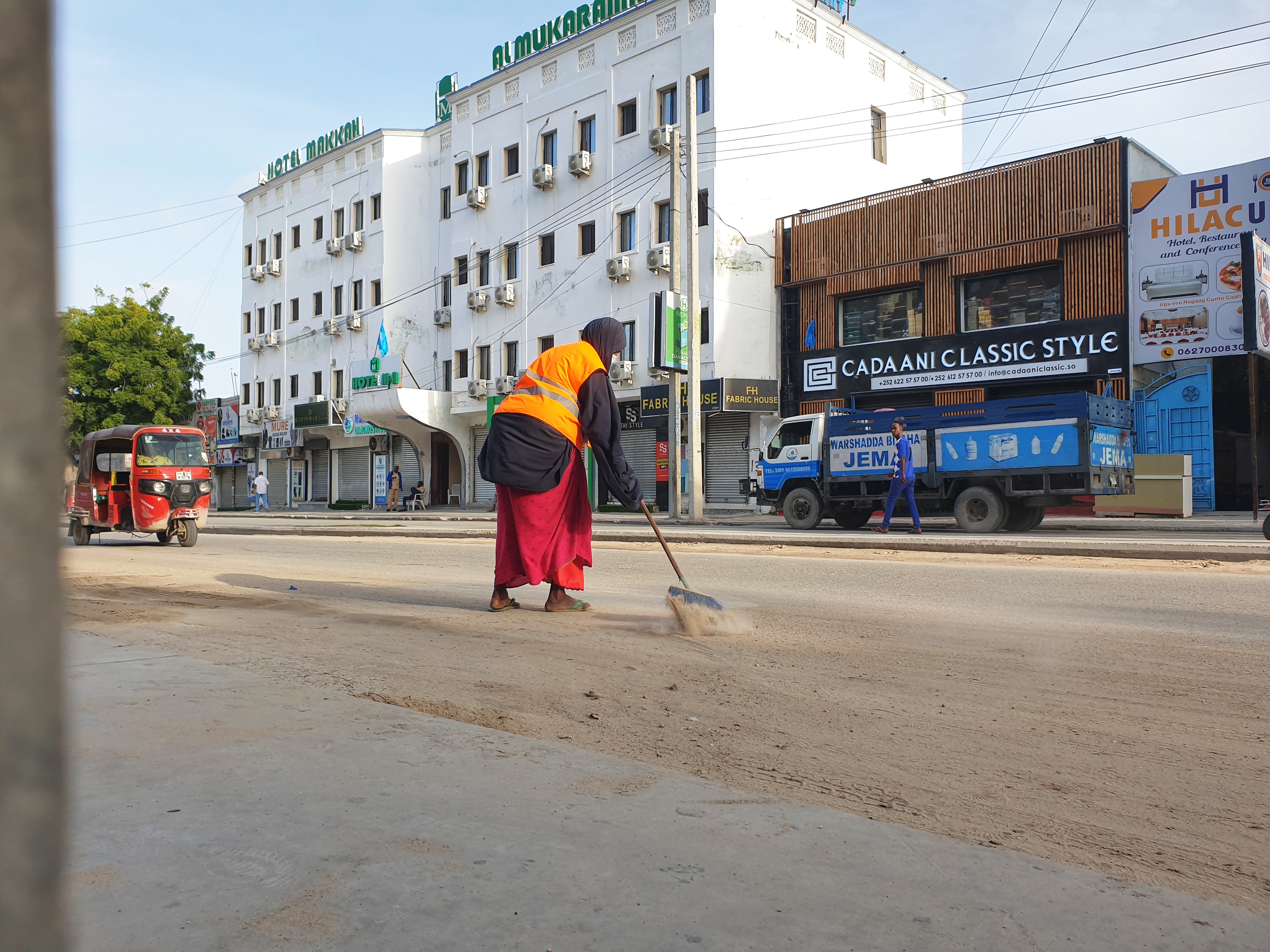 Somalia female street cleaners