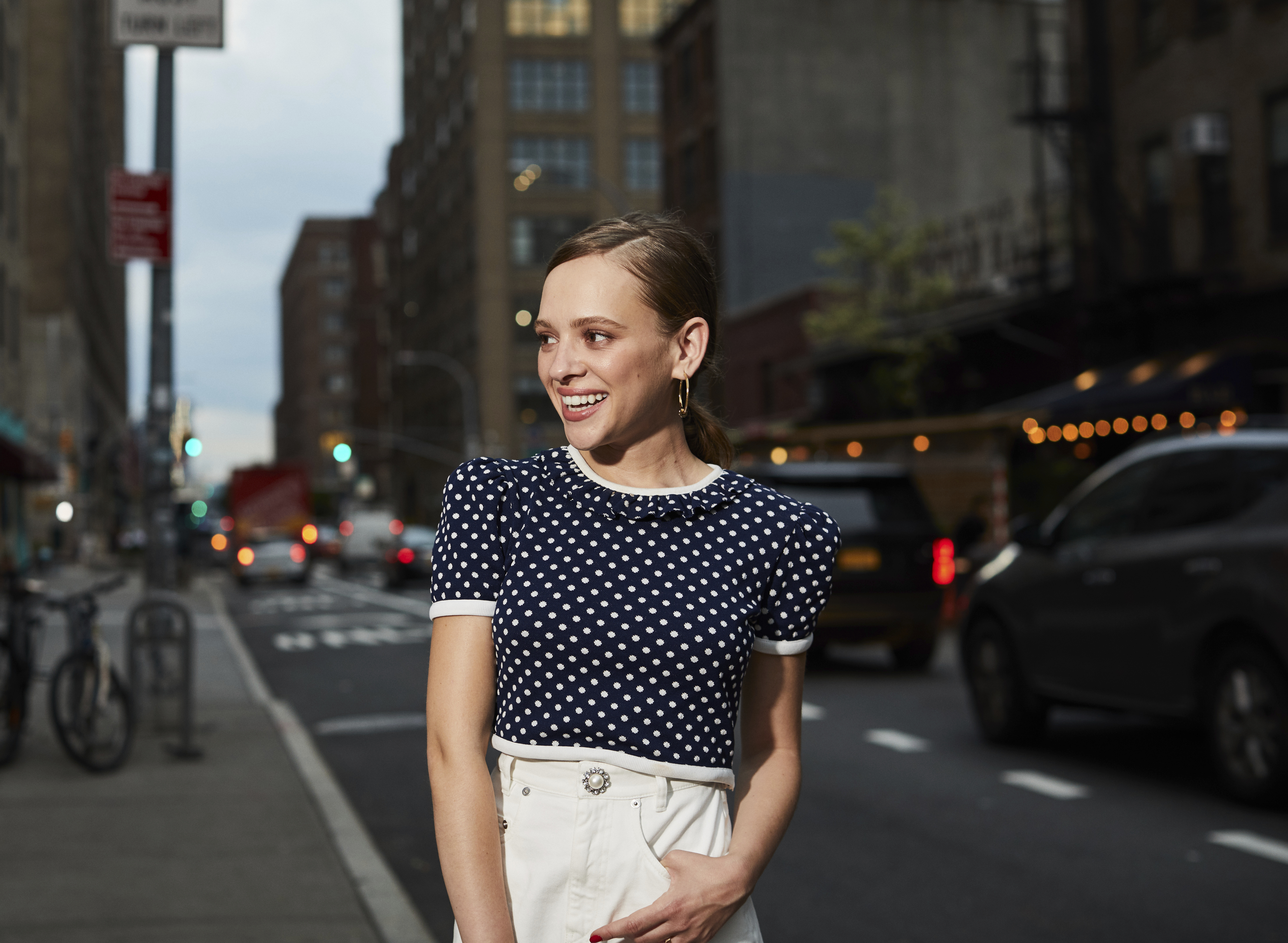 In this June 9, 2021 photo, Shira Haas poses for a portrait in New York. (Photo by Matt Licari/Invision/AP)