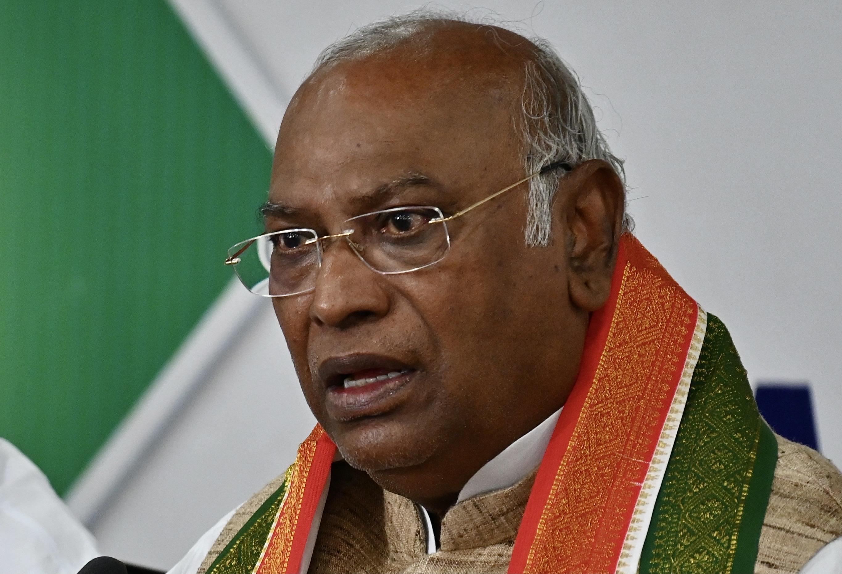 Indian National Congress leader Mallikarjun Kharge.