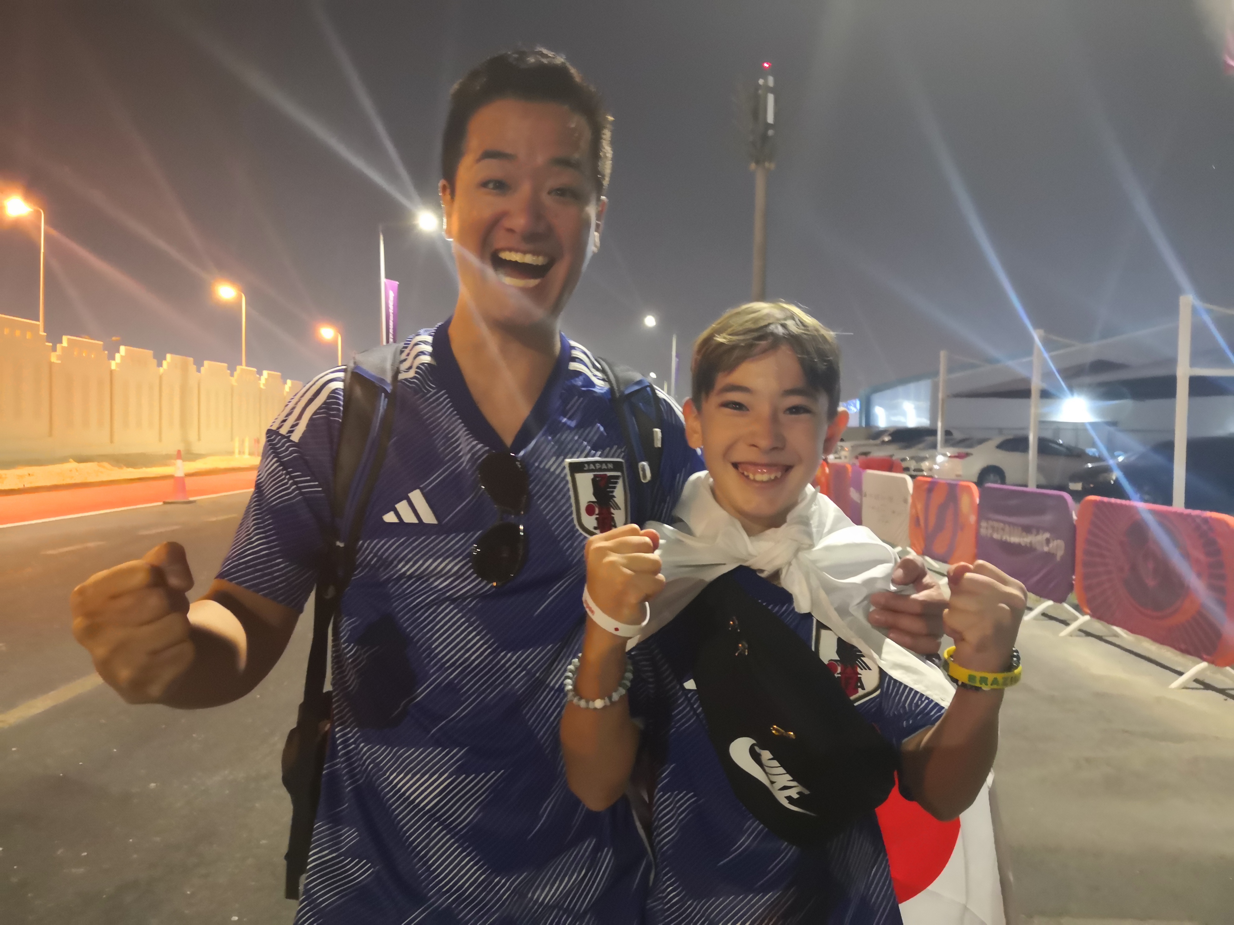 1. Takashi and his son Kayde said they were in disbelief when Japan scored the second goal. 