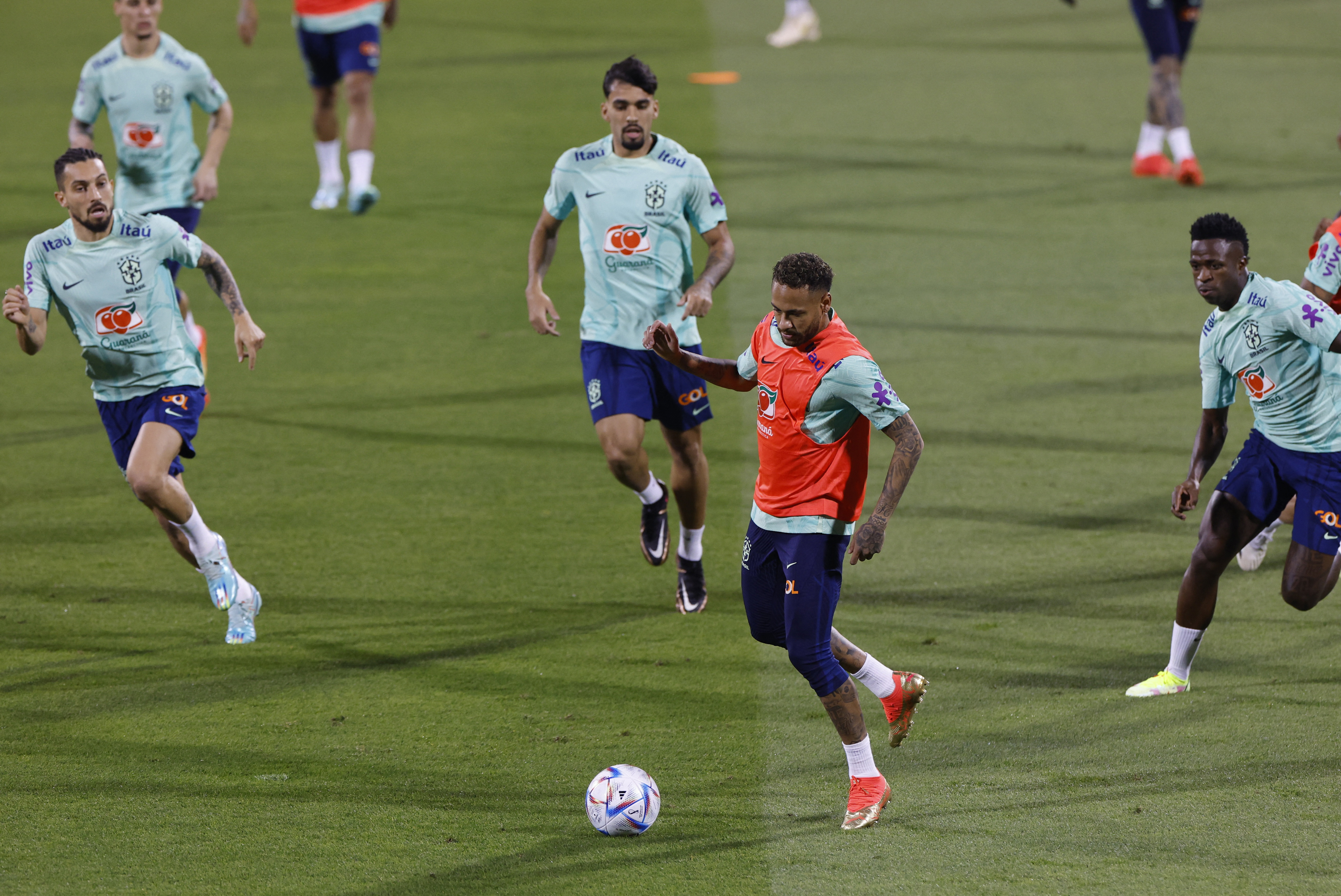 Brazil team in training