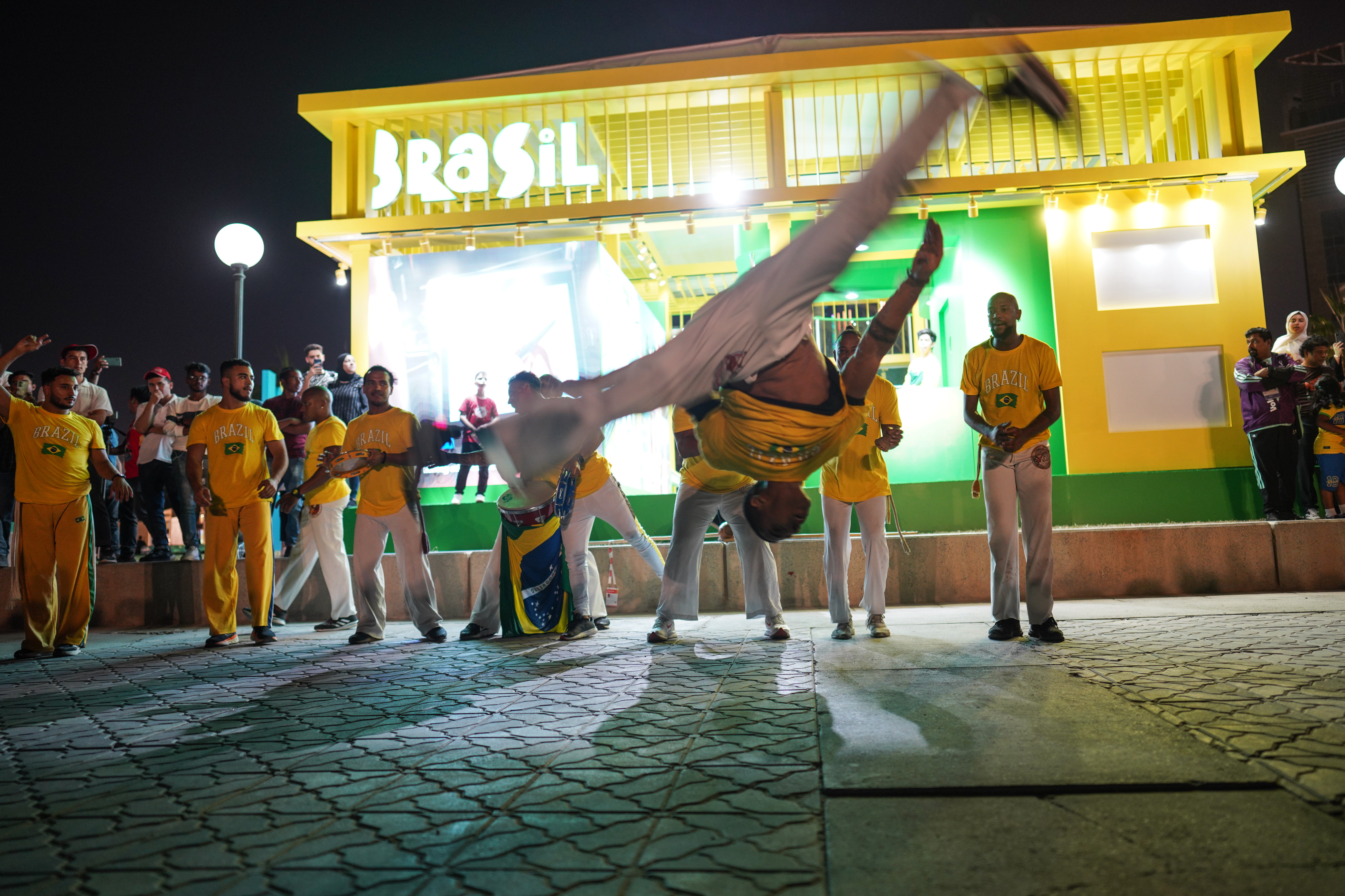 Dancers perform for fans at FIFA World Cup in Doha Qatar