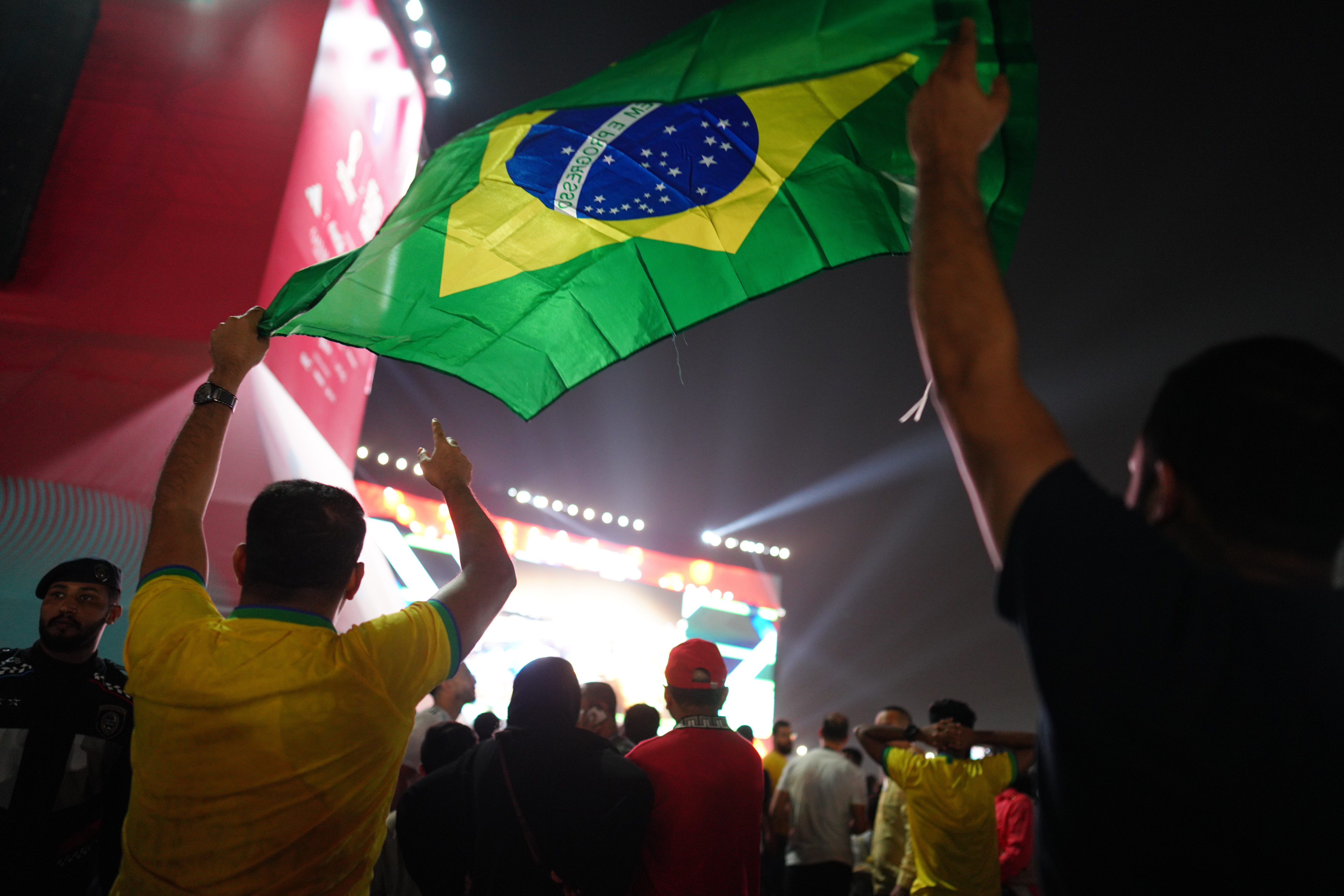Crowds at the FIFA Fan Festival in Doha, Qatar