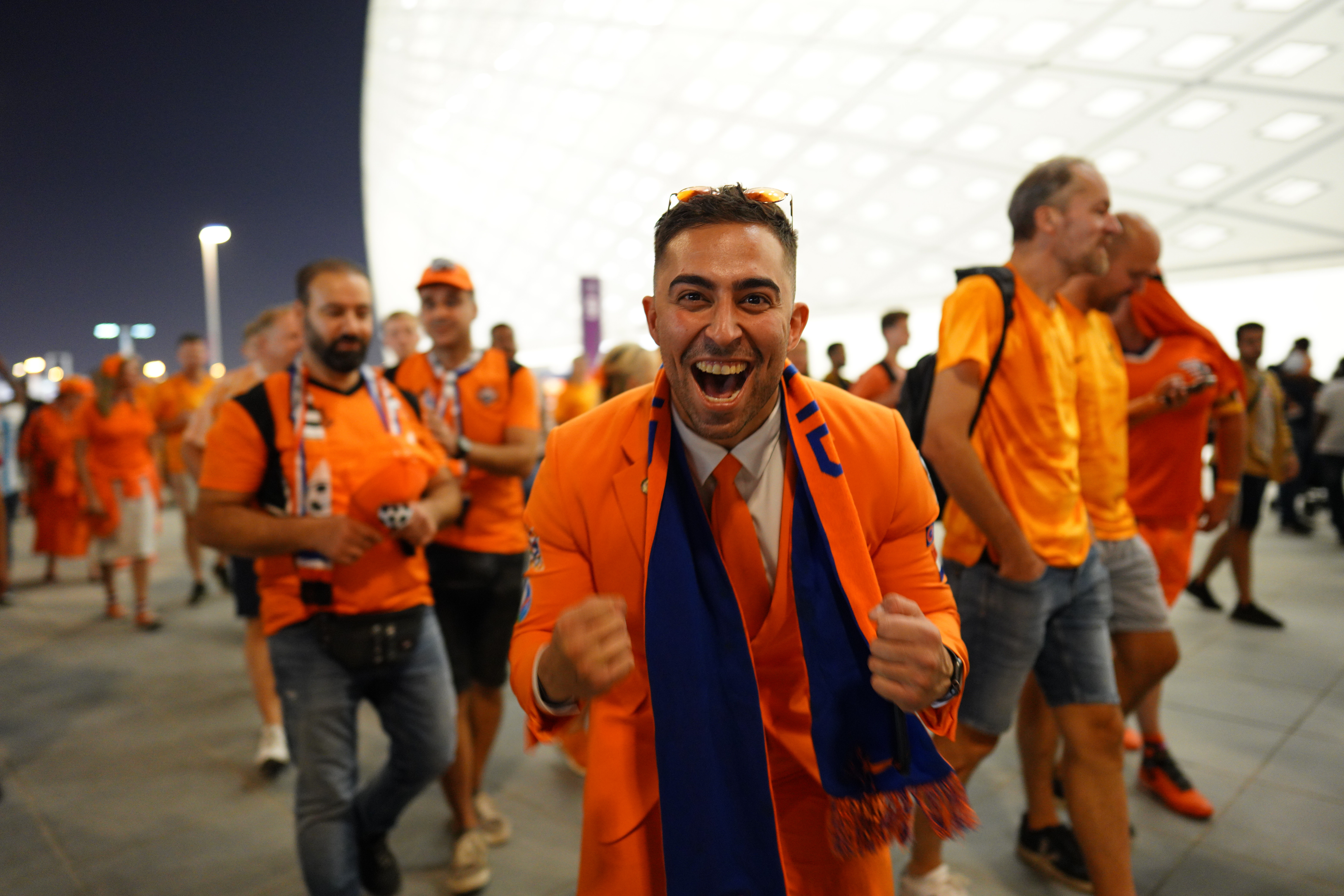 Netherlands fans cheering