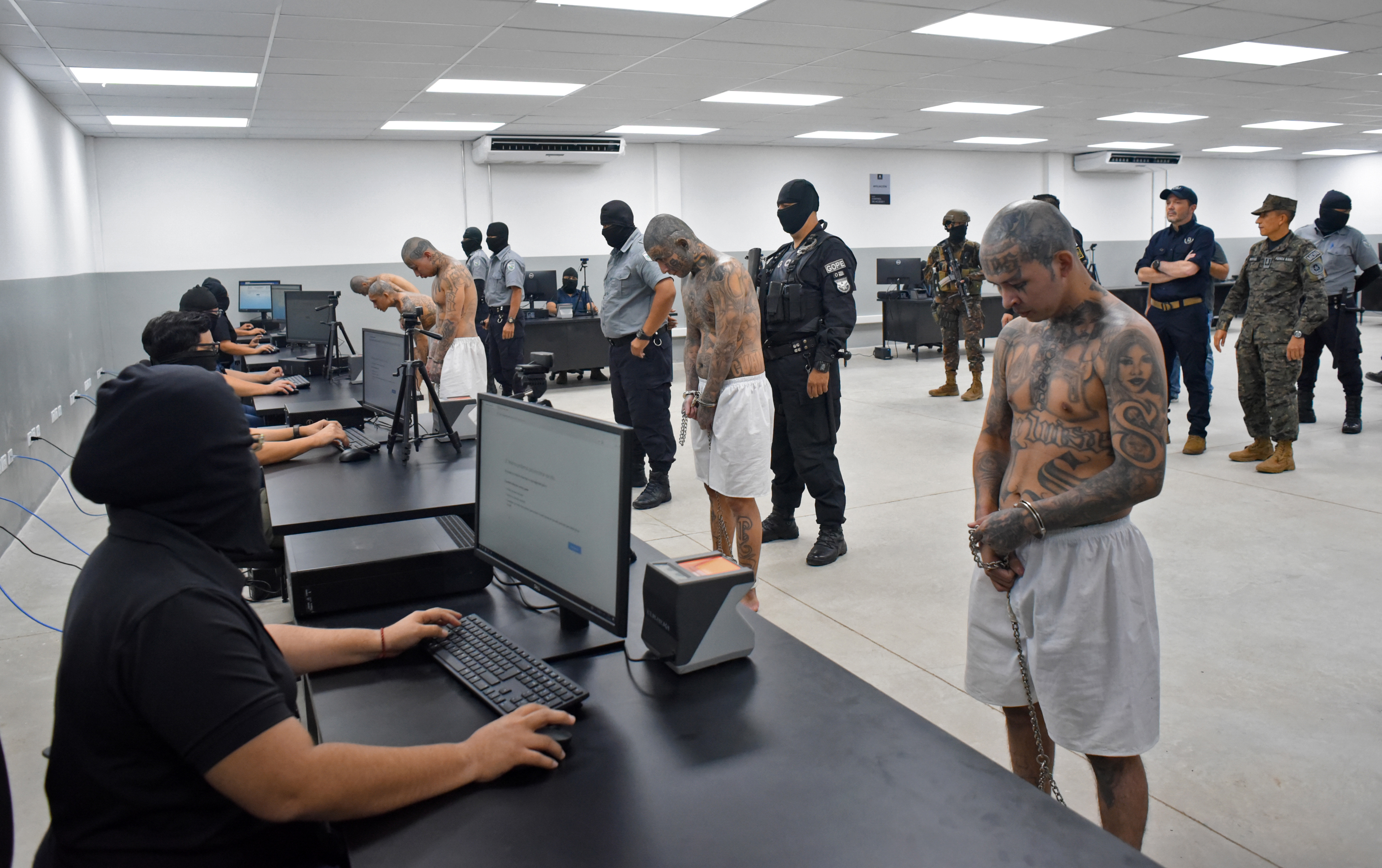 First inmates transferred to El Salvador's new gangster prison