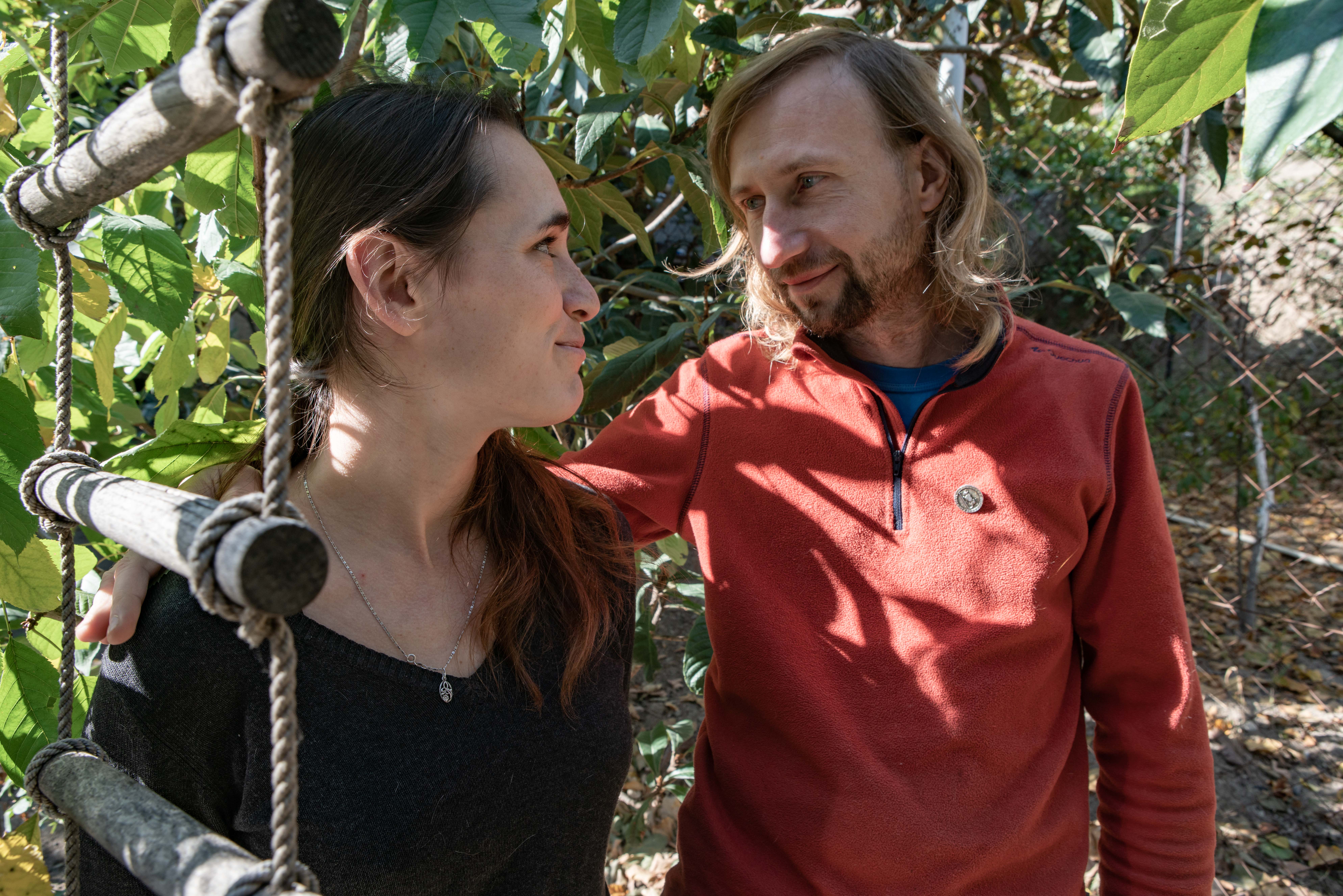 A photo of Oksana Slipchenko and her husband Sergio Skudin.