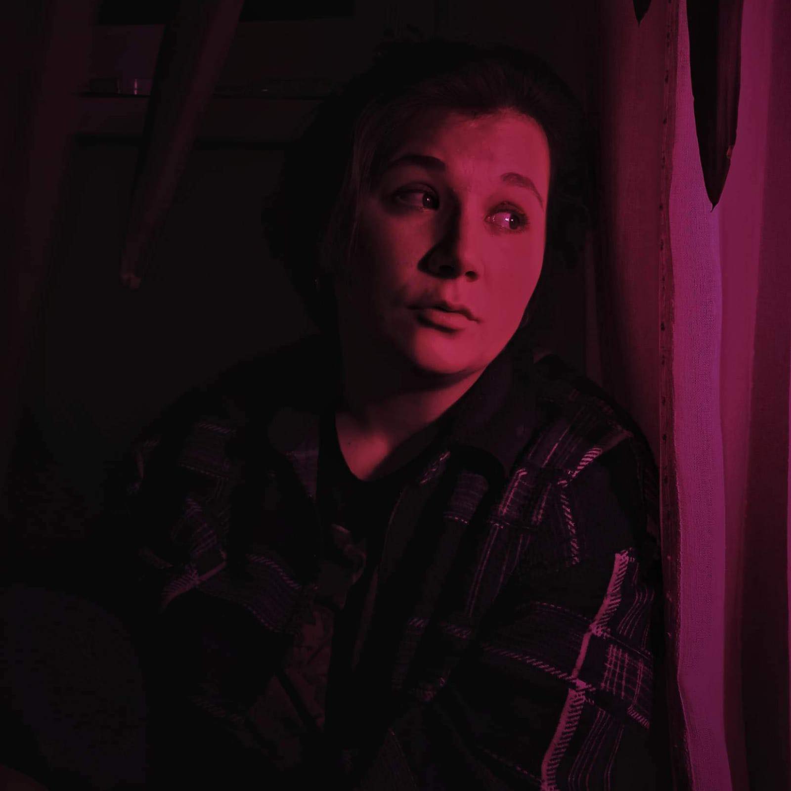 Nika Melkozerova during a blackout in Kyiv