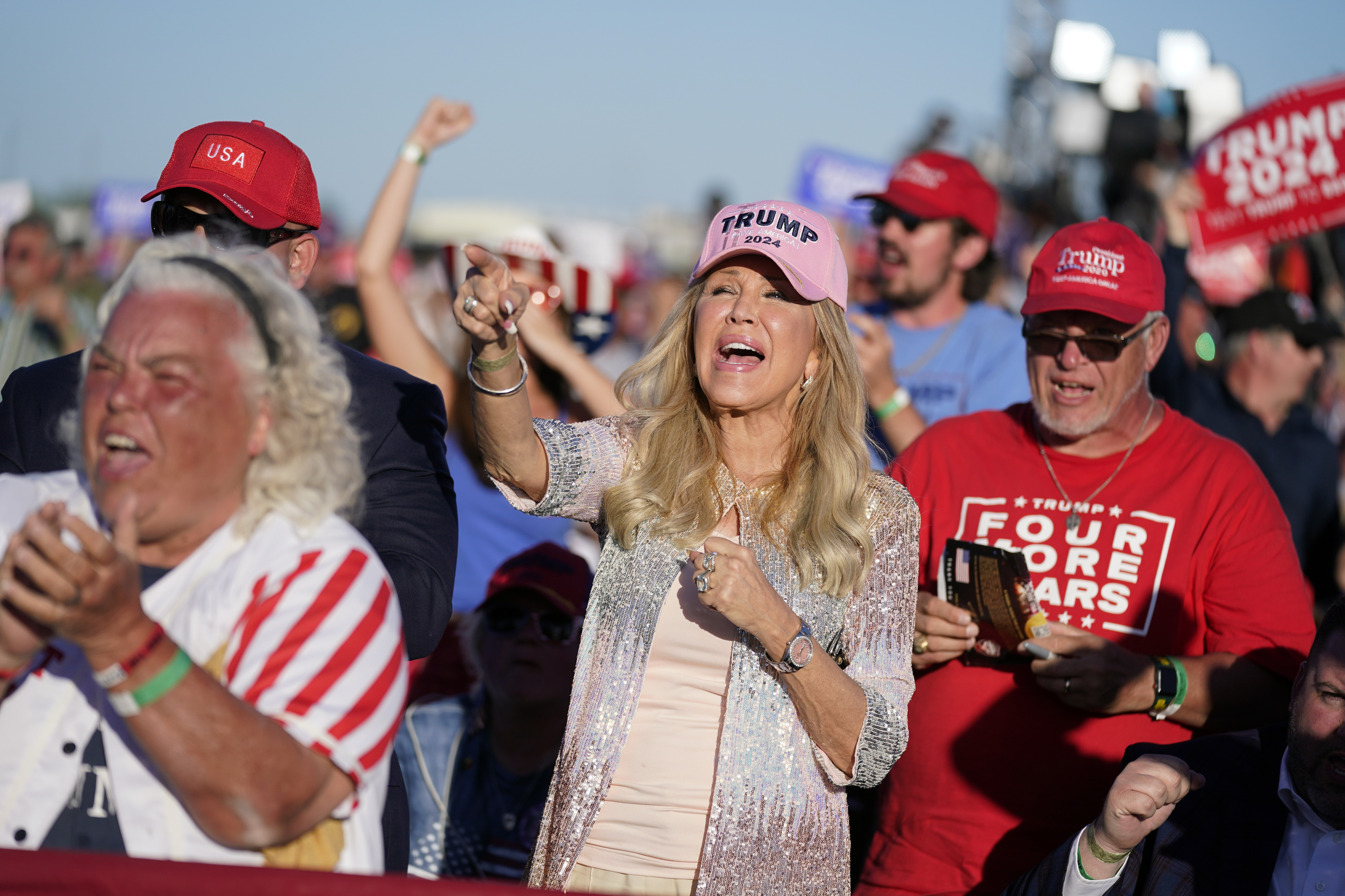 Supporters of former President Donald Trump in Waco, Texas