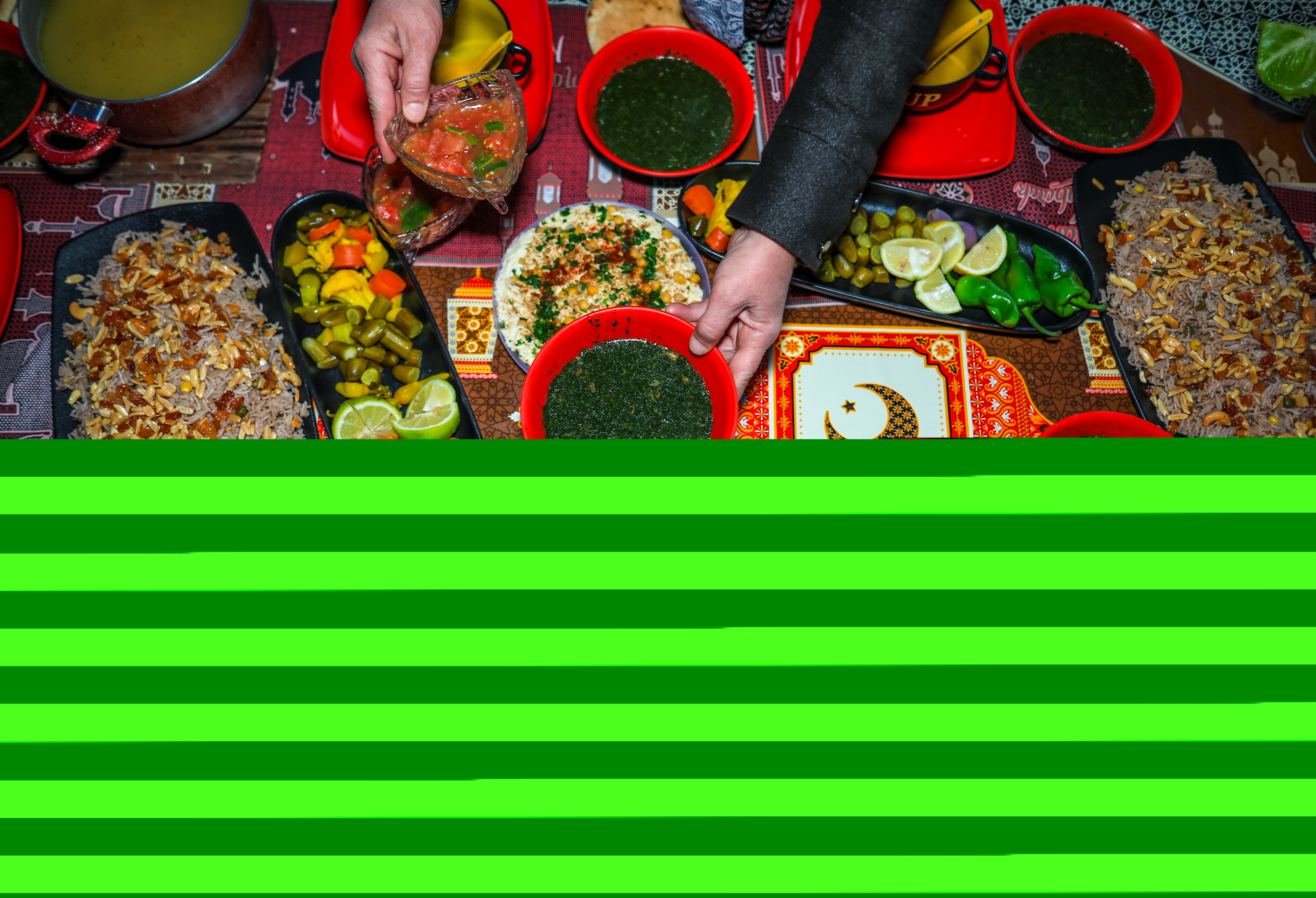 Molokia at an iftar spread.