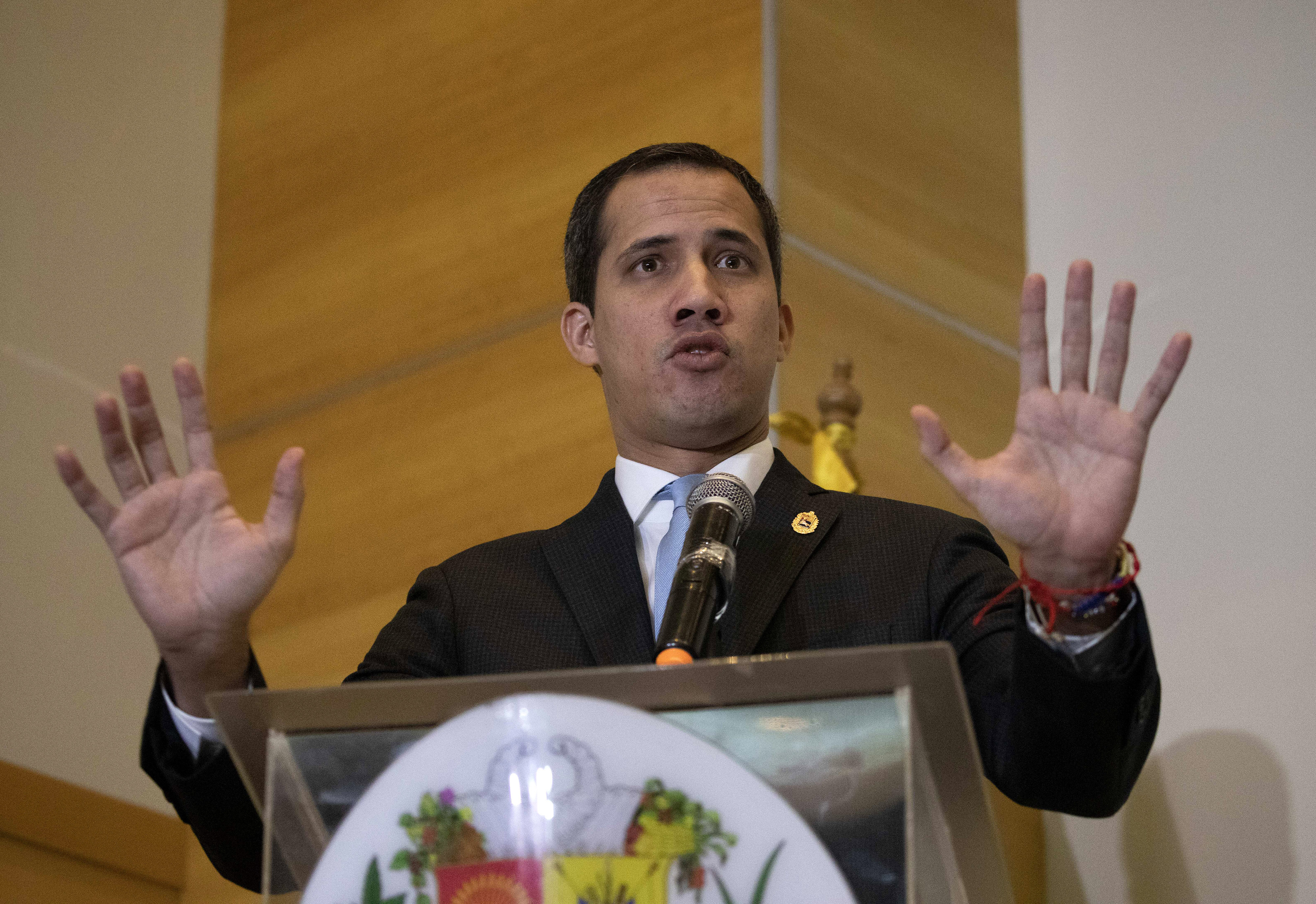 Self-proclaimed interim president of Venezuela and opposition leader Juan Guaido