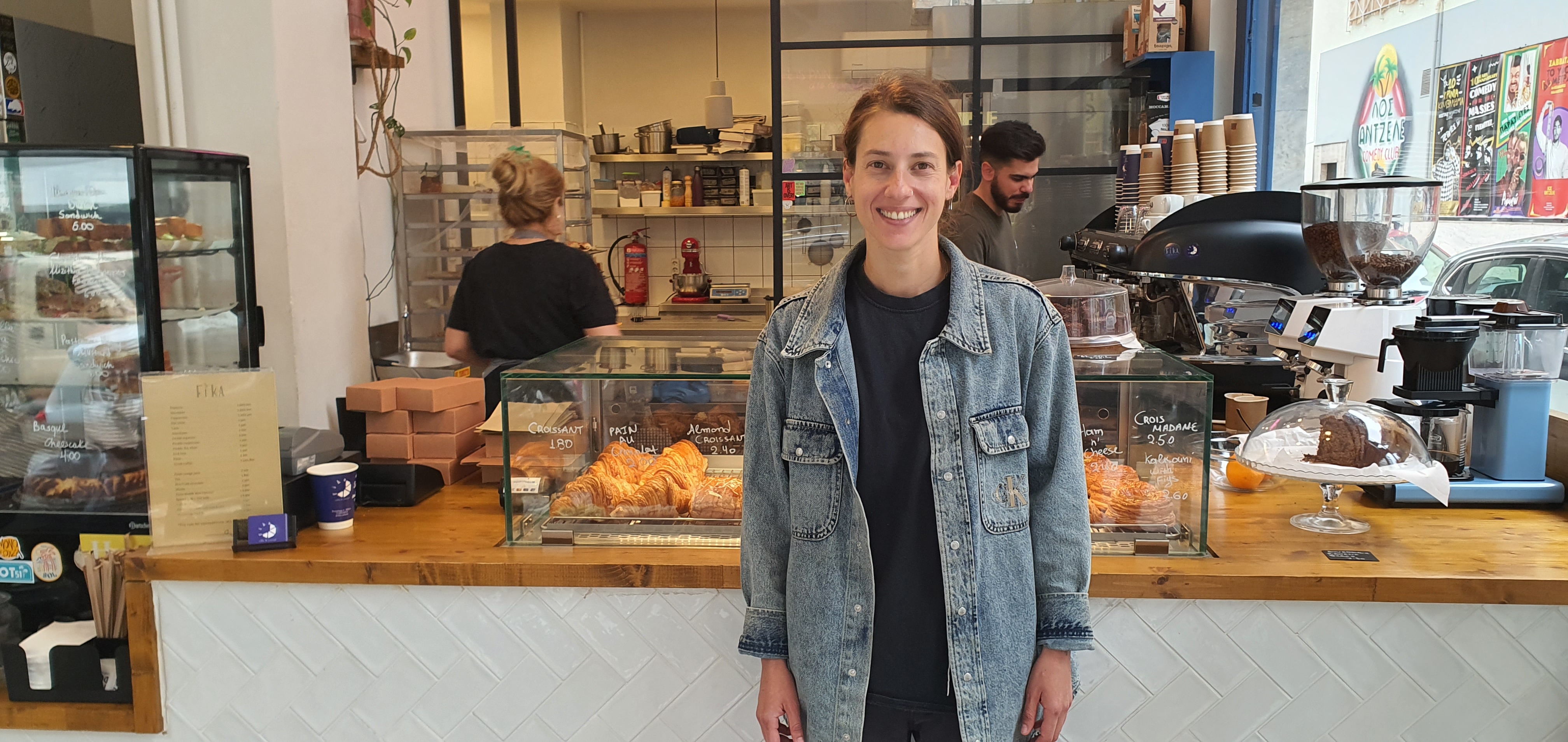 Iphigenia Zachou in her café-bakery, Fika, in central Athens