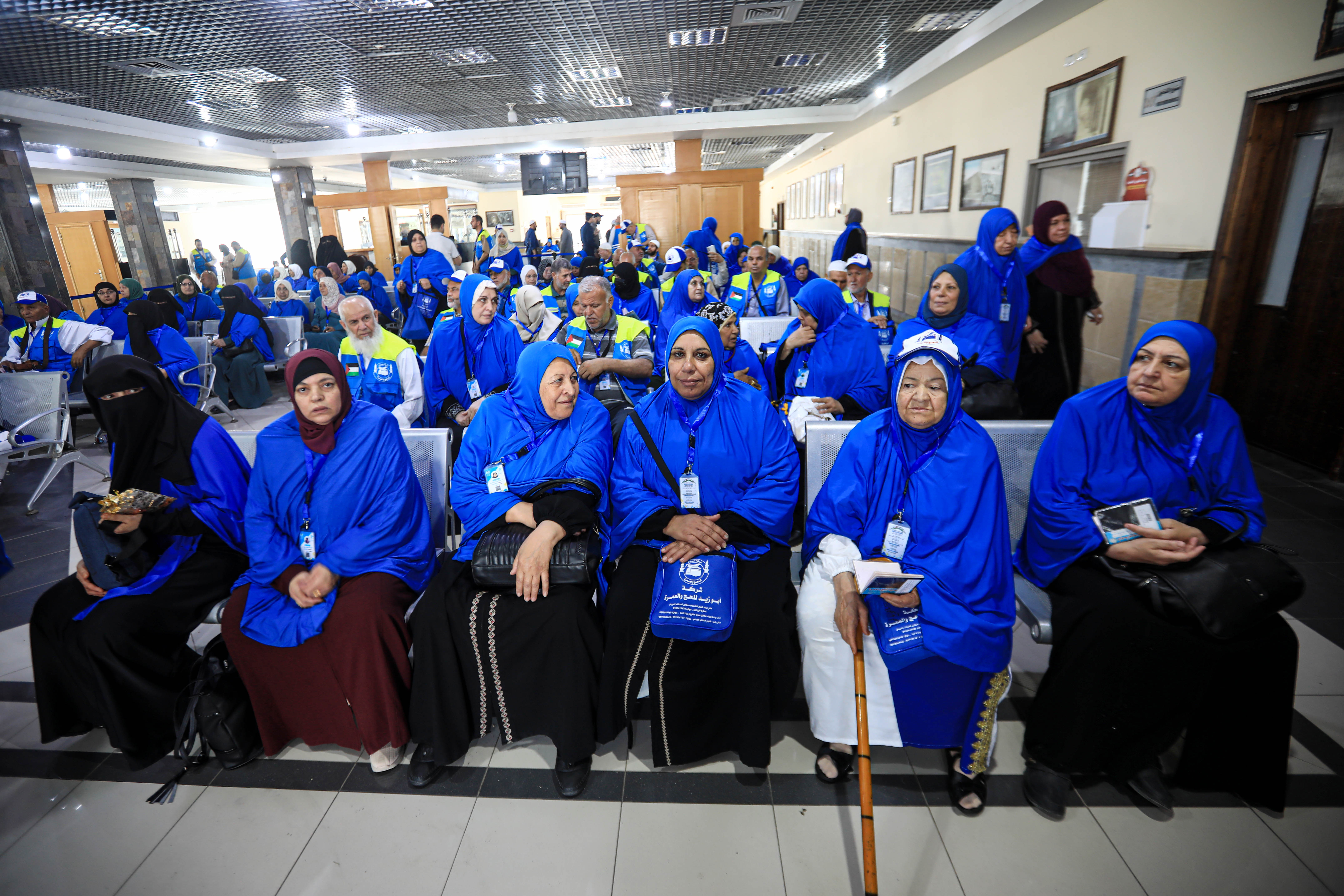 women traveling for Hajj from Gaza