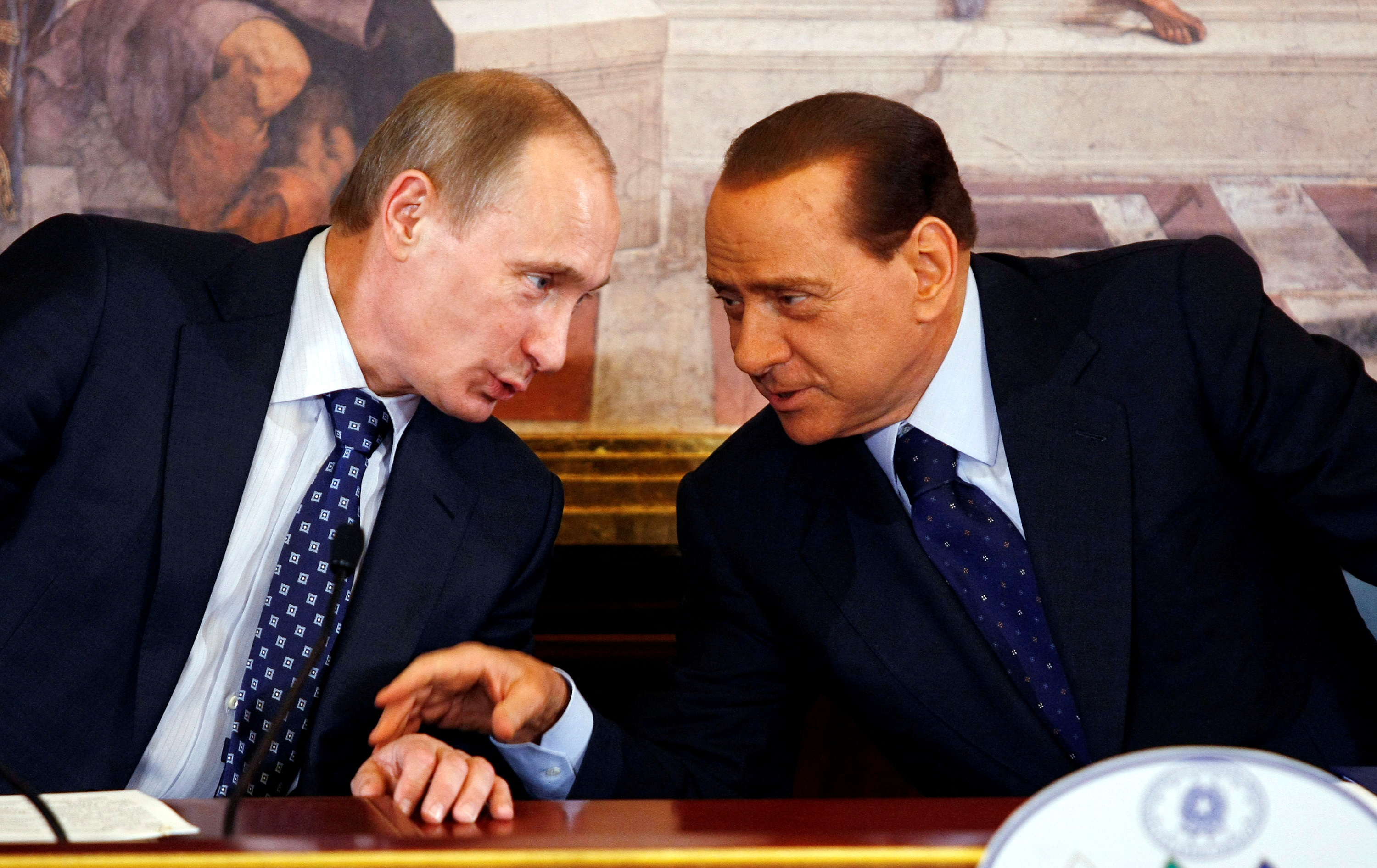 Russian President Vladimir Putin and Italian Prime Minister Silvio Berlusconi