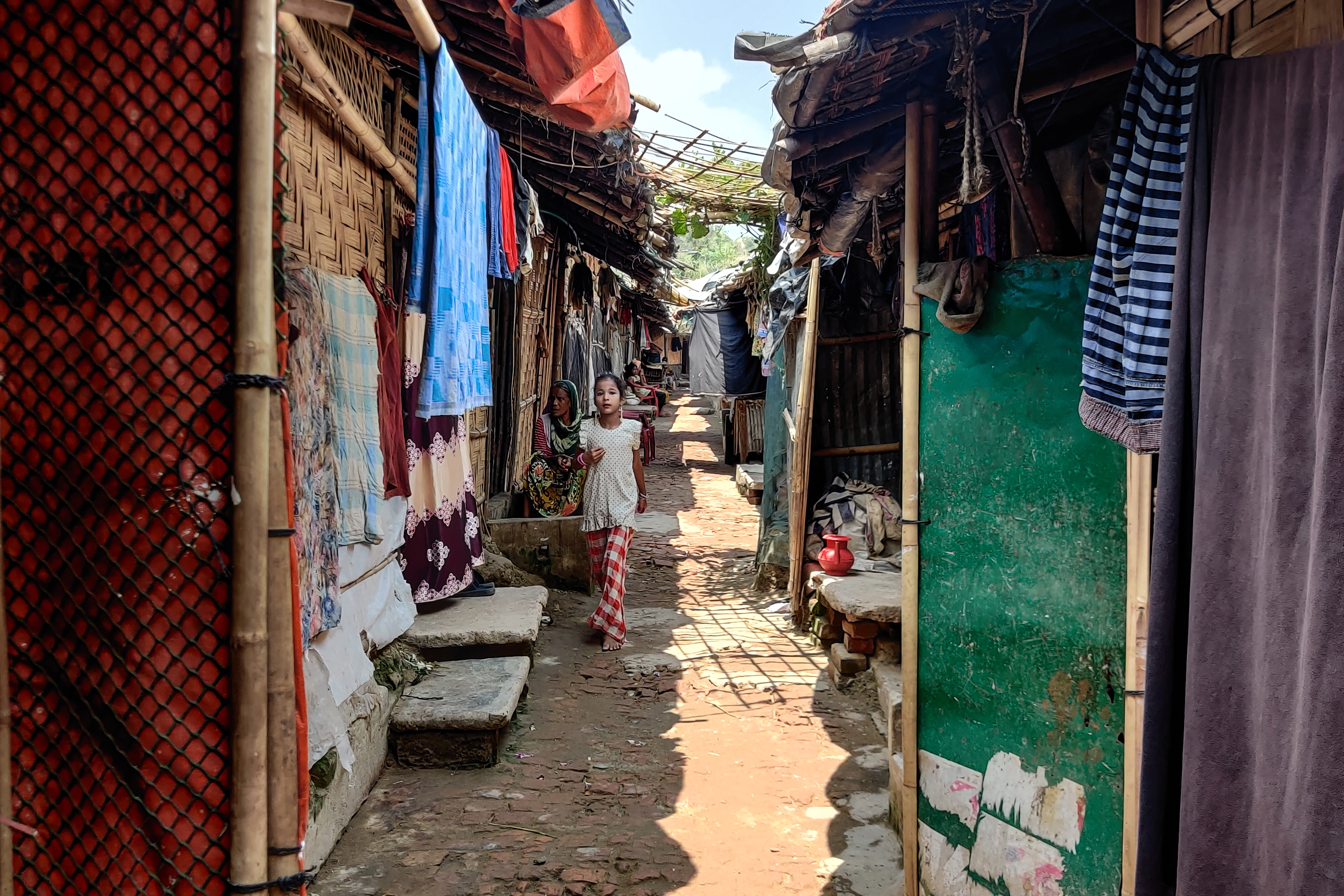 The congested houses prone to climate hazards in one of the Rohingya camps