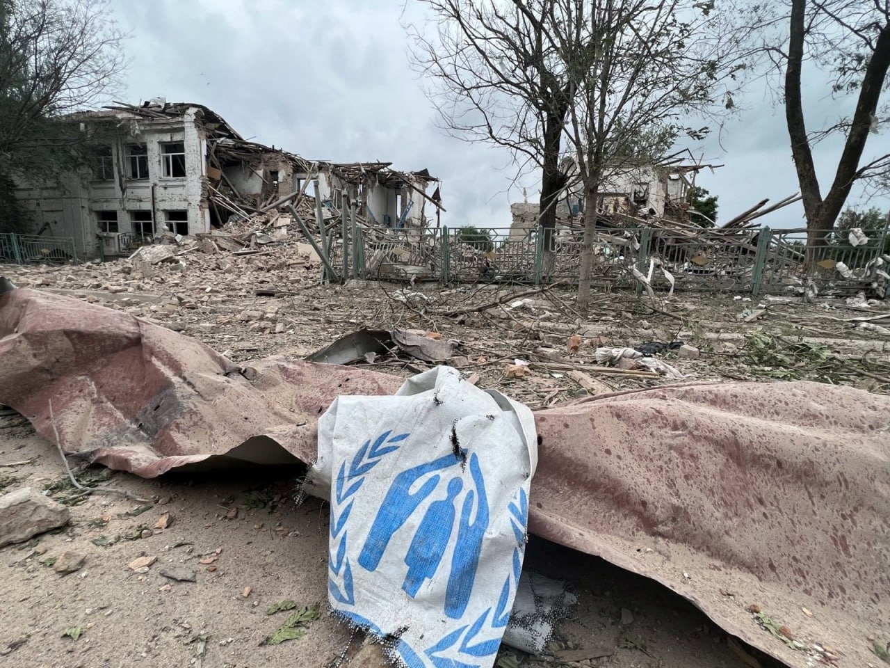 A view shows debris of buildings destroyed by a Russian air strike, amid Russia's attack on Ukraine, in Orikhiv, Zaporizhzhia region, Ukraine July 10, 2023. Head of the Zaporizhzhia Regional Military Administration Yurii Malashko via Telegram/Handout via REUTERS ATTENTION EDITORS - THIS IMAGE HAS BEEN SUPPLIED BY A THIRD PARTY. NO ARCHIVES. NO RESALES.