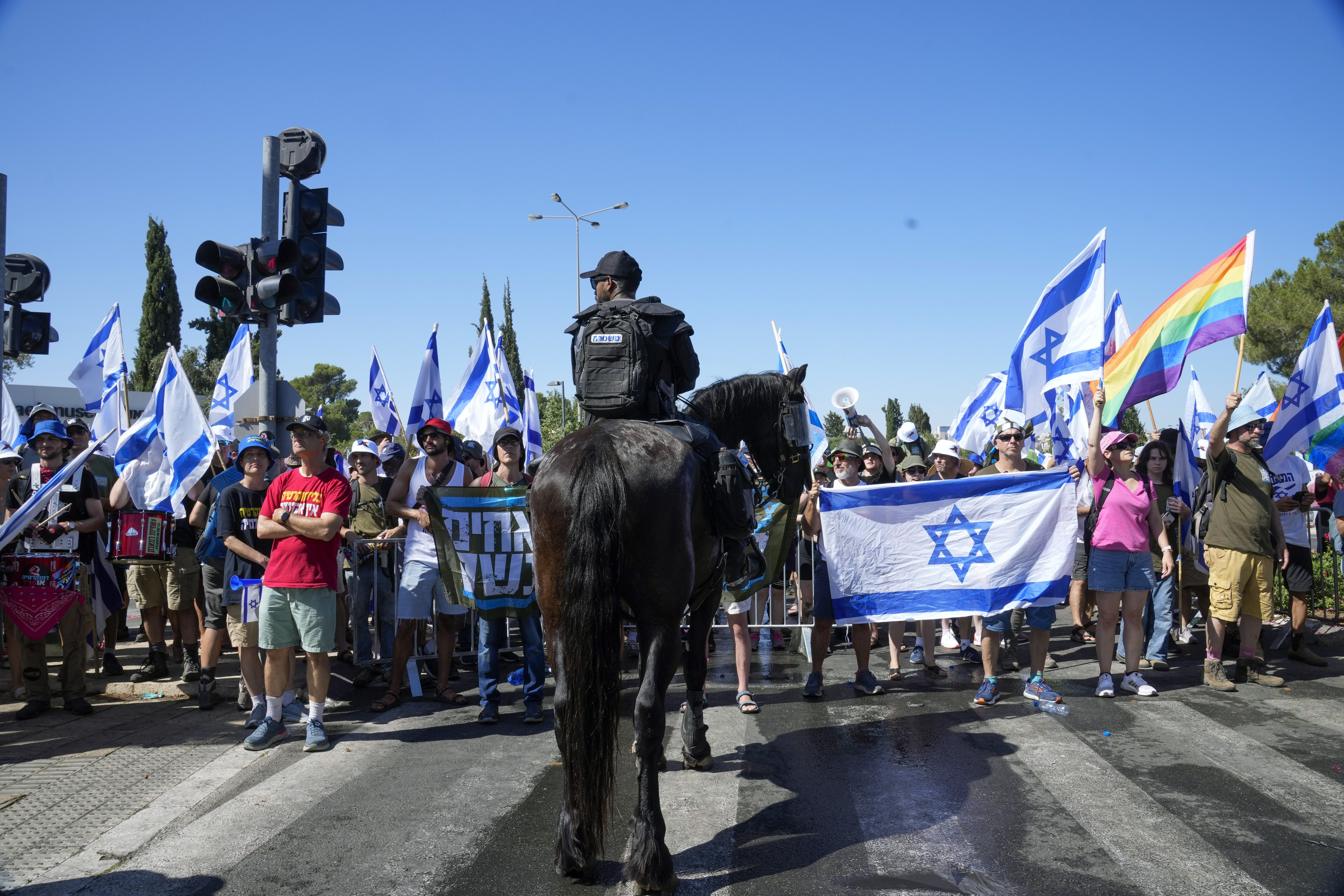 Israelis protest against Prime Minister Benjamin Netanyahu