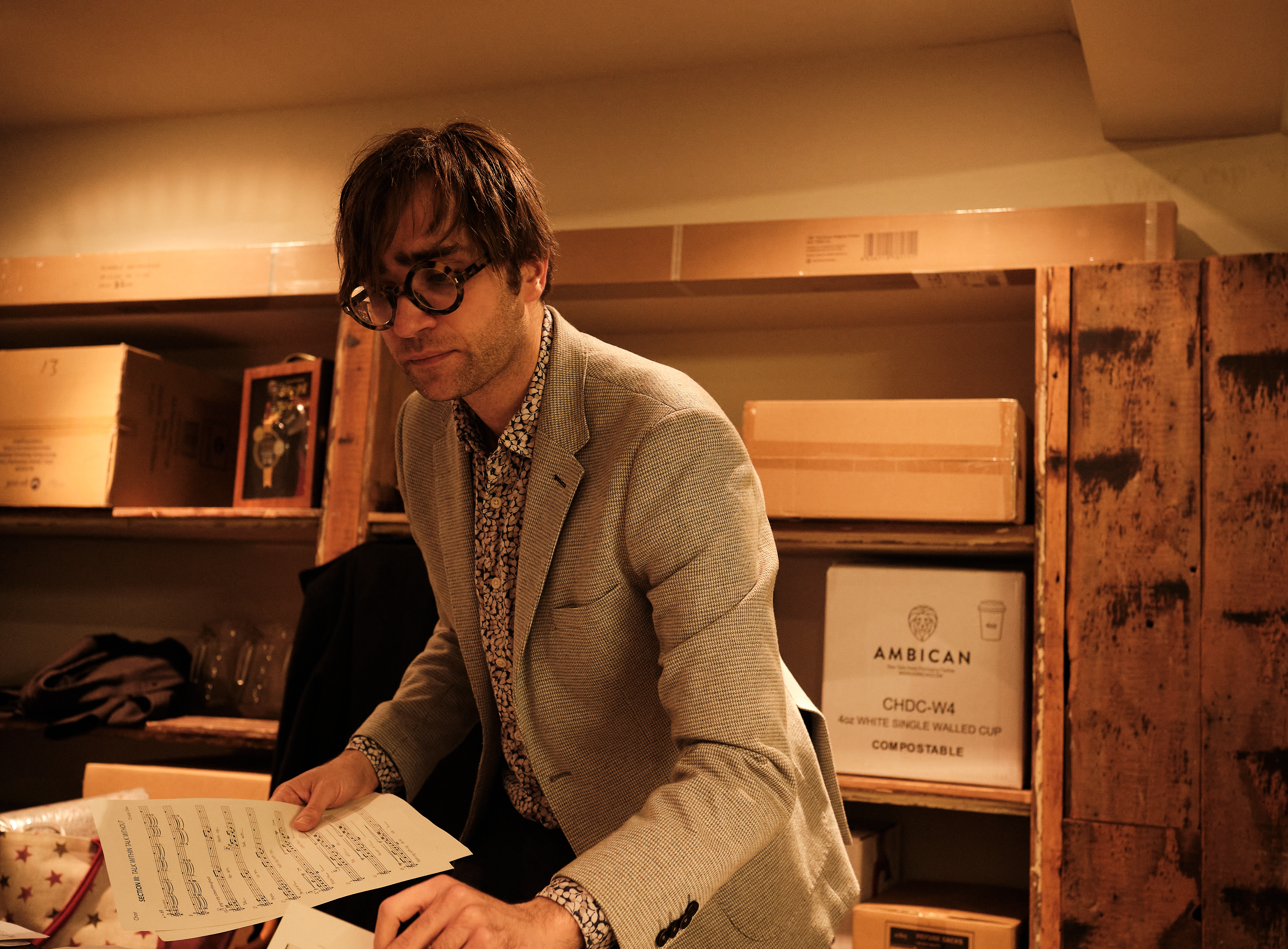 Thomas: Thomas Moors, during rehearsal at Westland Place cafe, London,