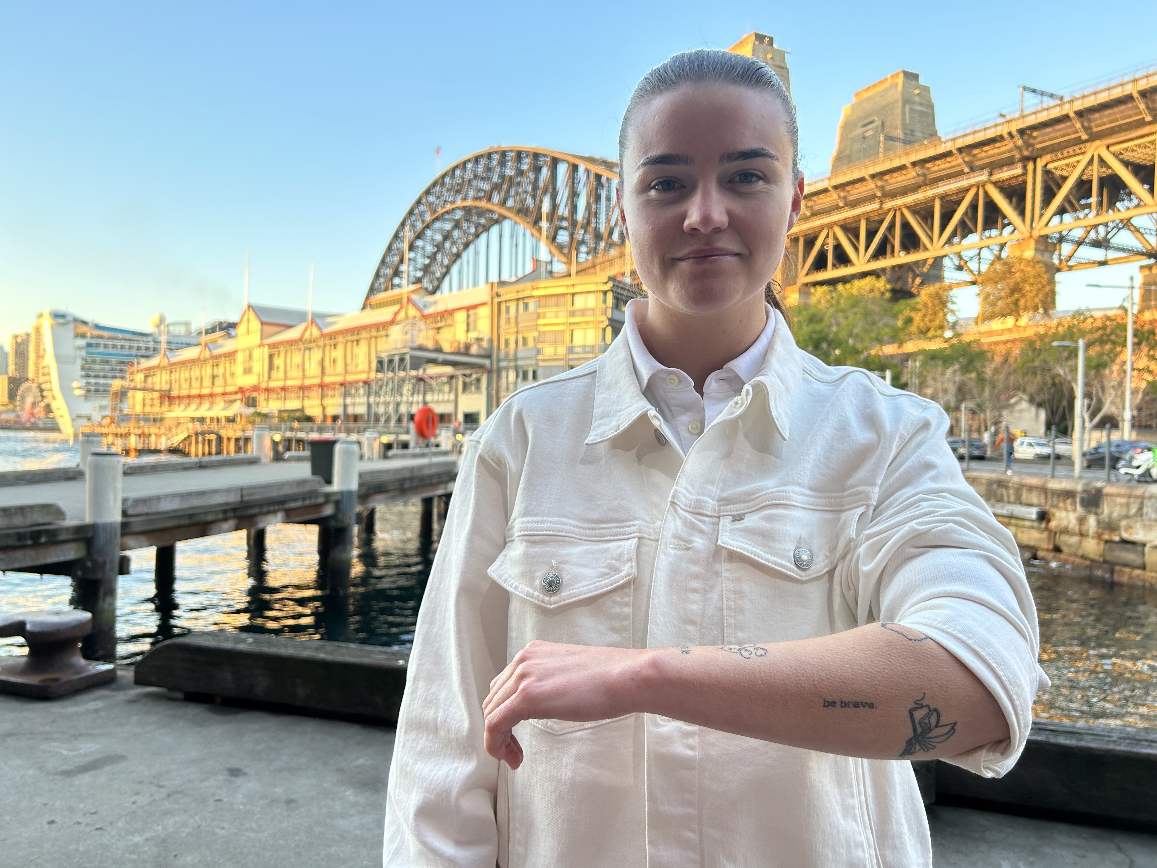 Former Ireland international Clare Shine poses for a photo in Sydney