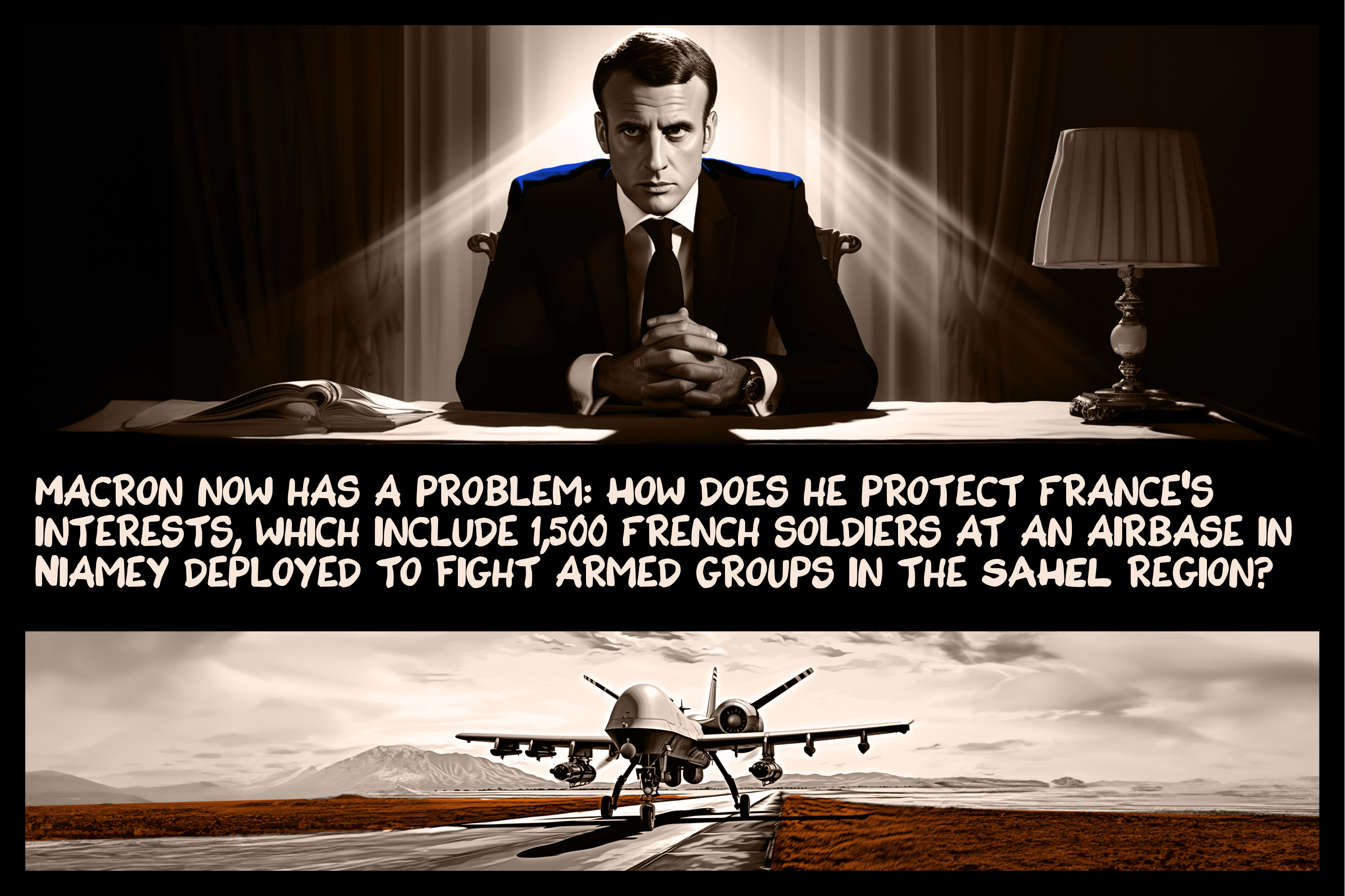 Macron now has a problem: How does he protect France’s interests, which include 1,500 French soldiers at an airbase in Niamey deployed to fight armed groups in the Sahel region?