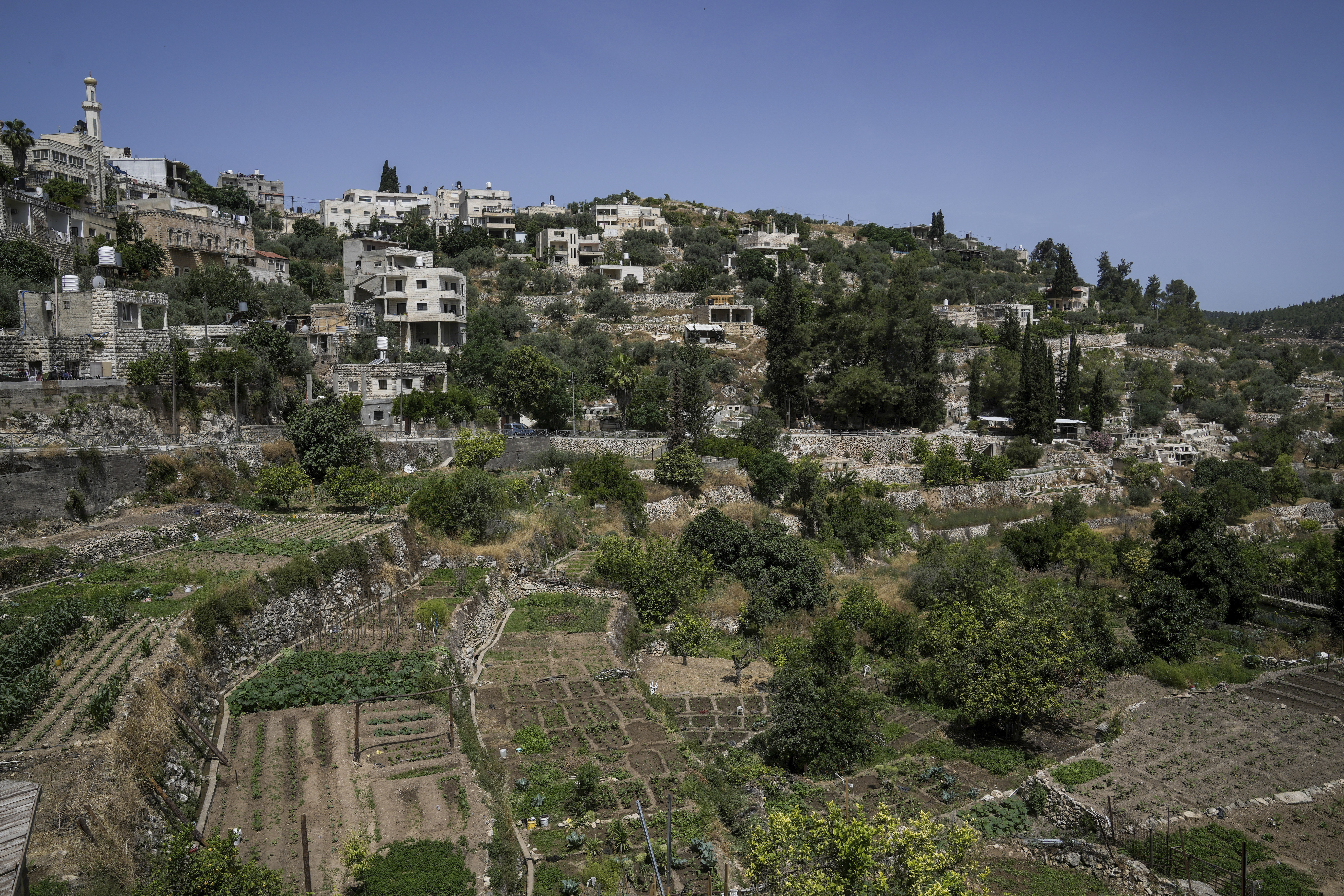 A view of the West Bank village of Battir, whose terraces are a UNESCO cultural landscape