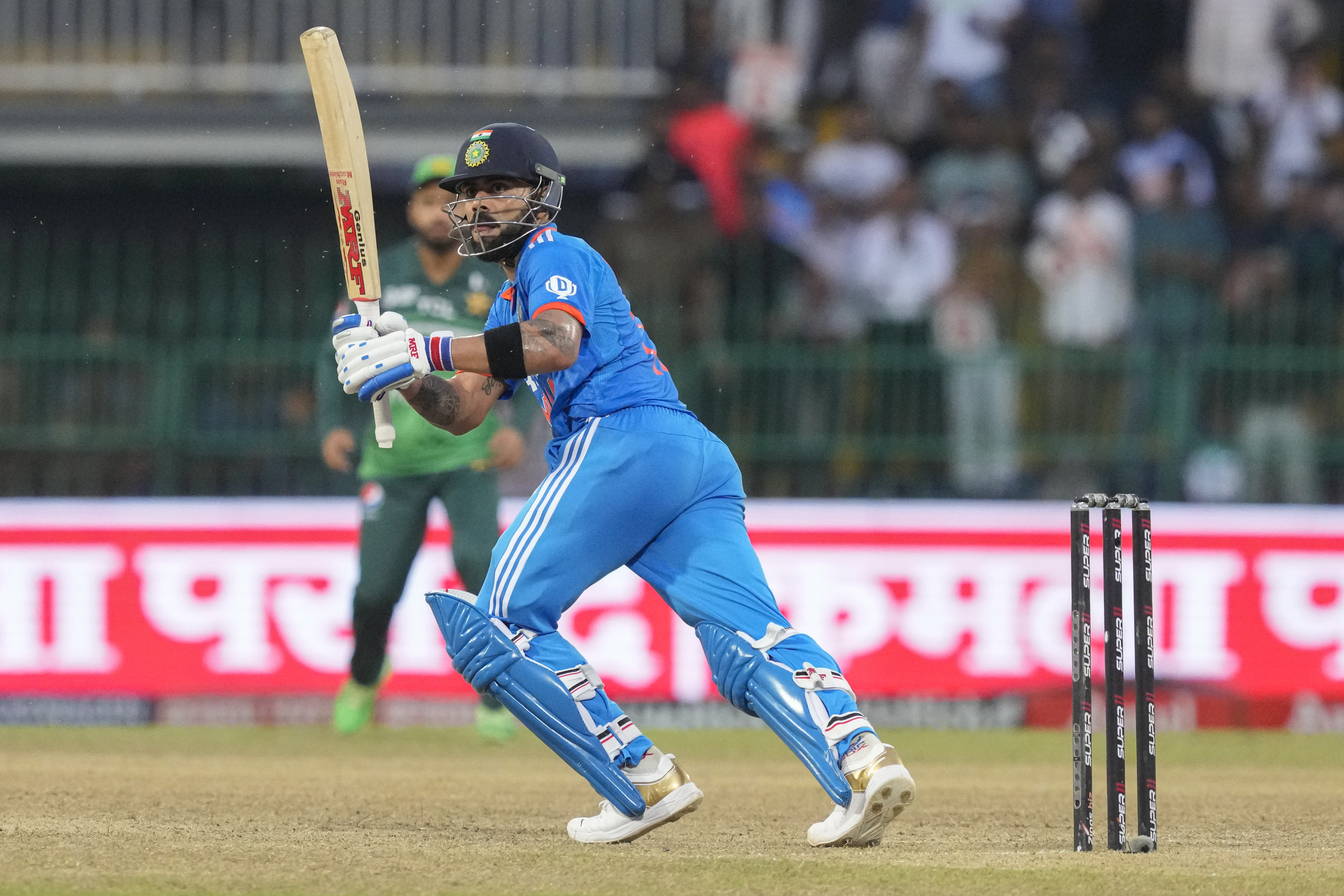 India's Virat Kohli plays a shot