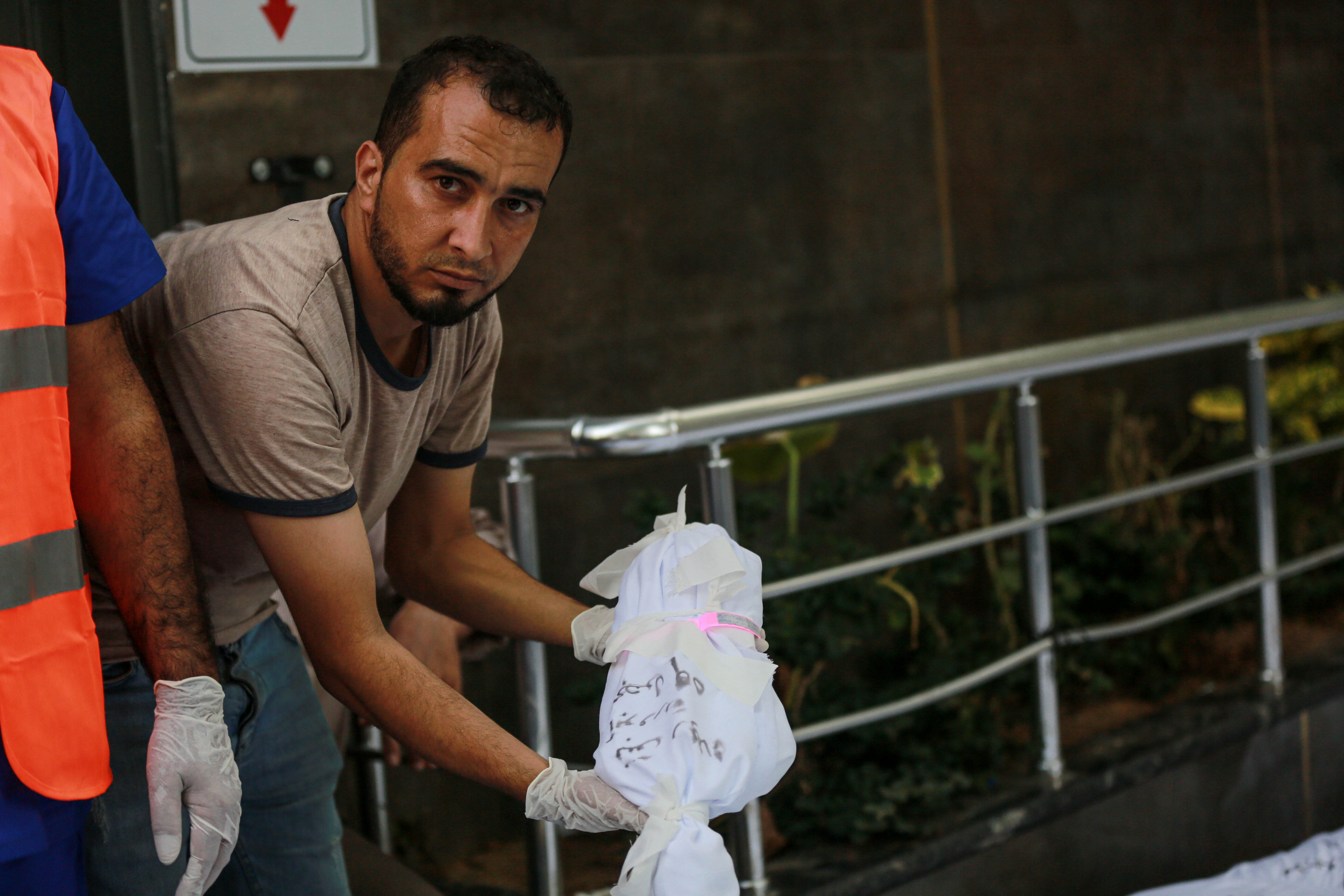 unidentified bodies in Gaza