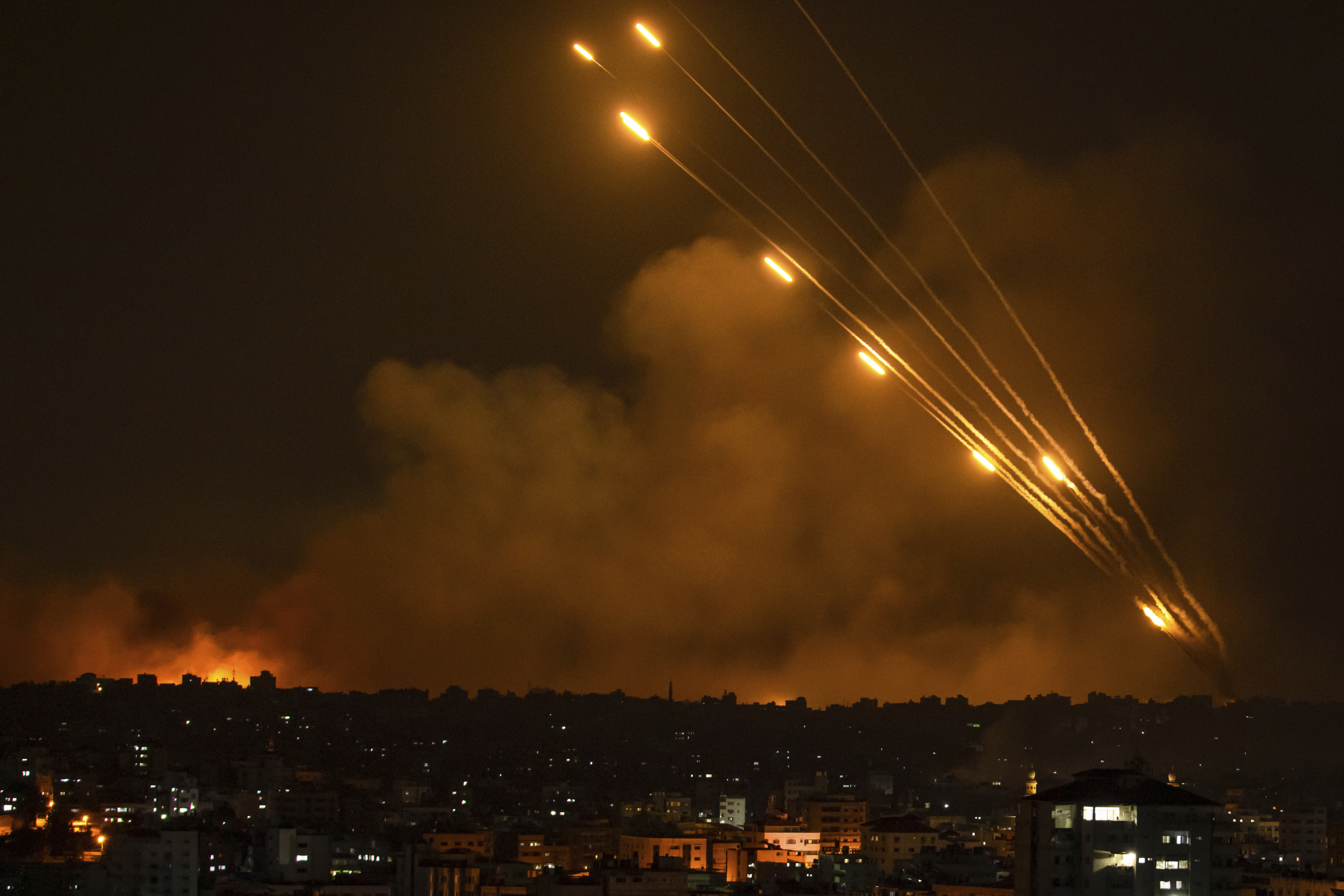 Rockets are fired towards Israel from the Gaza Strip