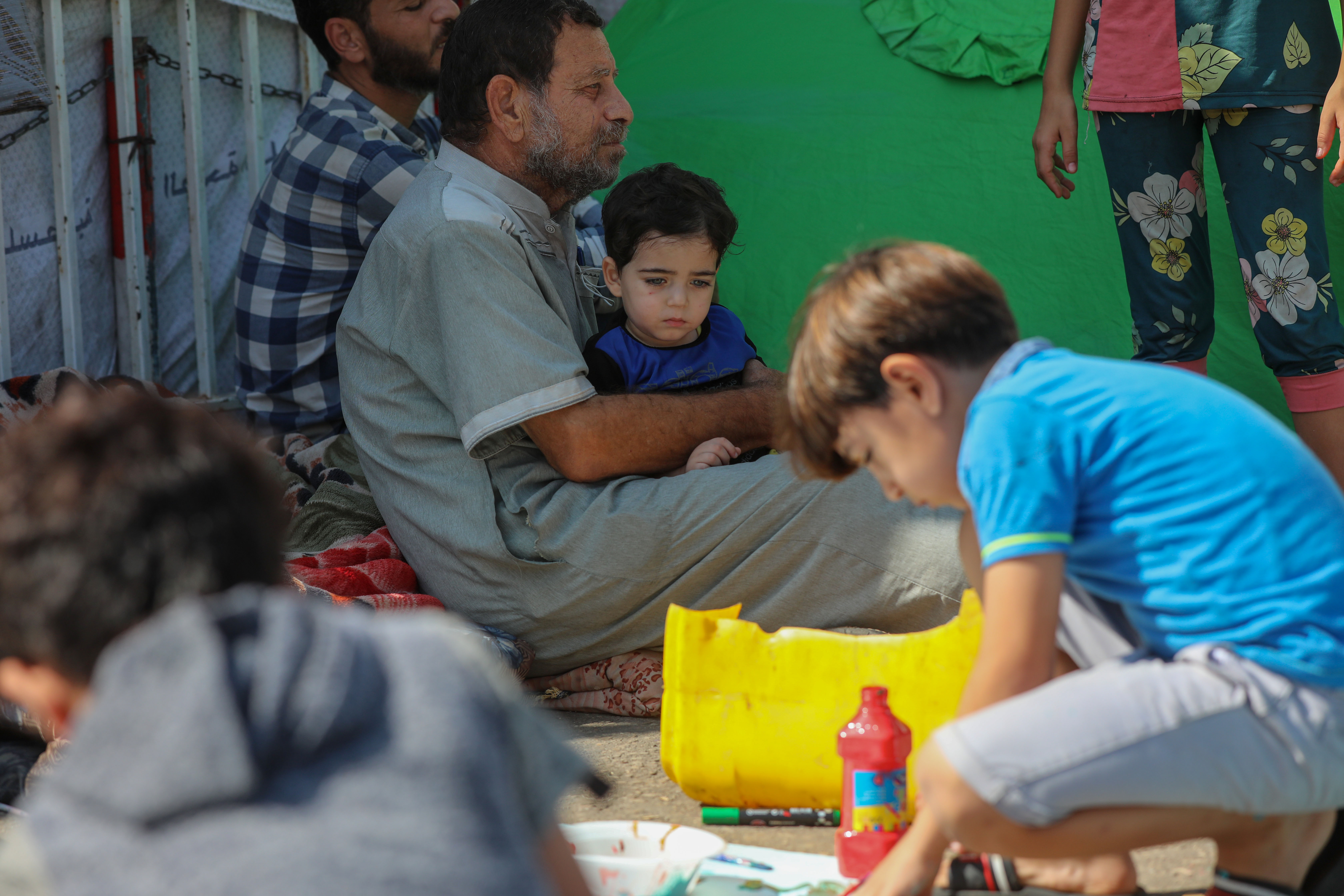 Children at al-Shifa Hospital in Gaza City