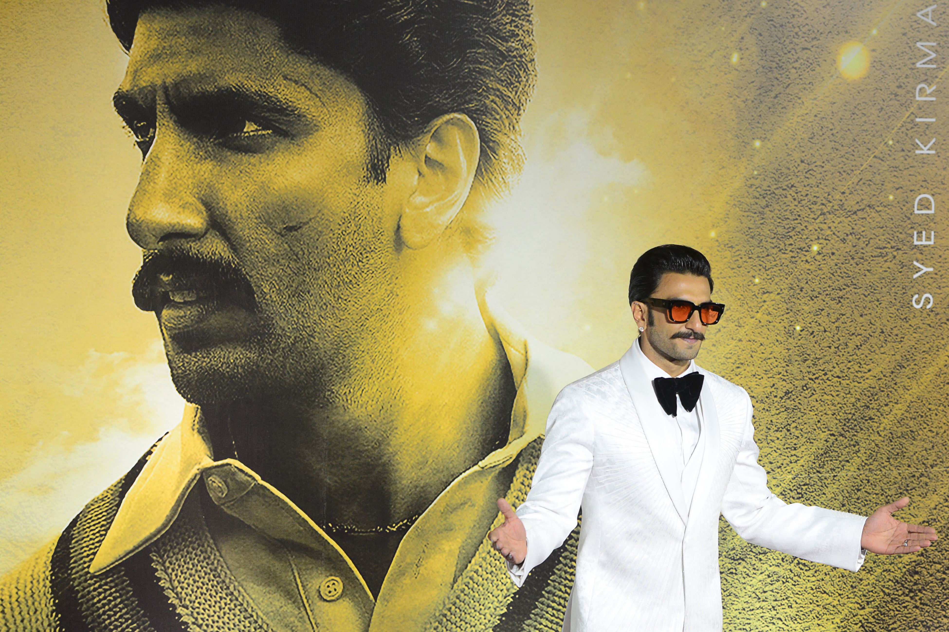 Bollywood actor Ranveer Singh attends the premiere of the movie 83, based on India's first Cricket World Cup victory in 1983