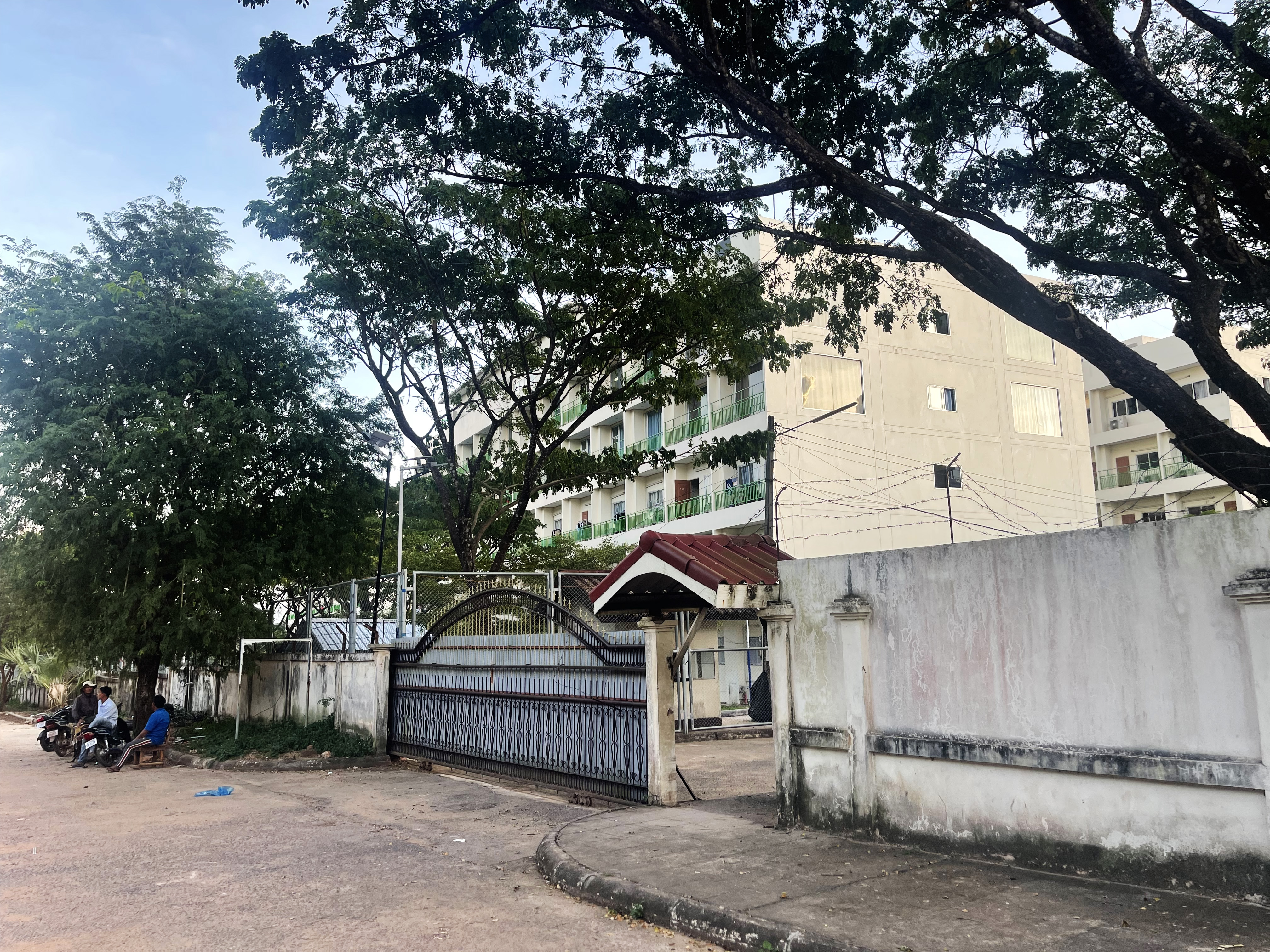 The exterior of the alleged cyberscam compound at O'Smach