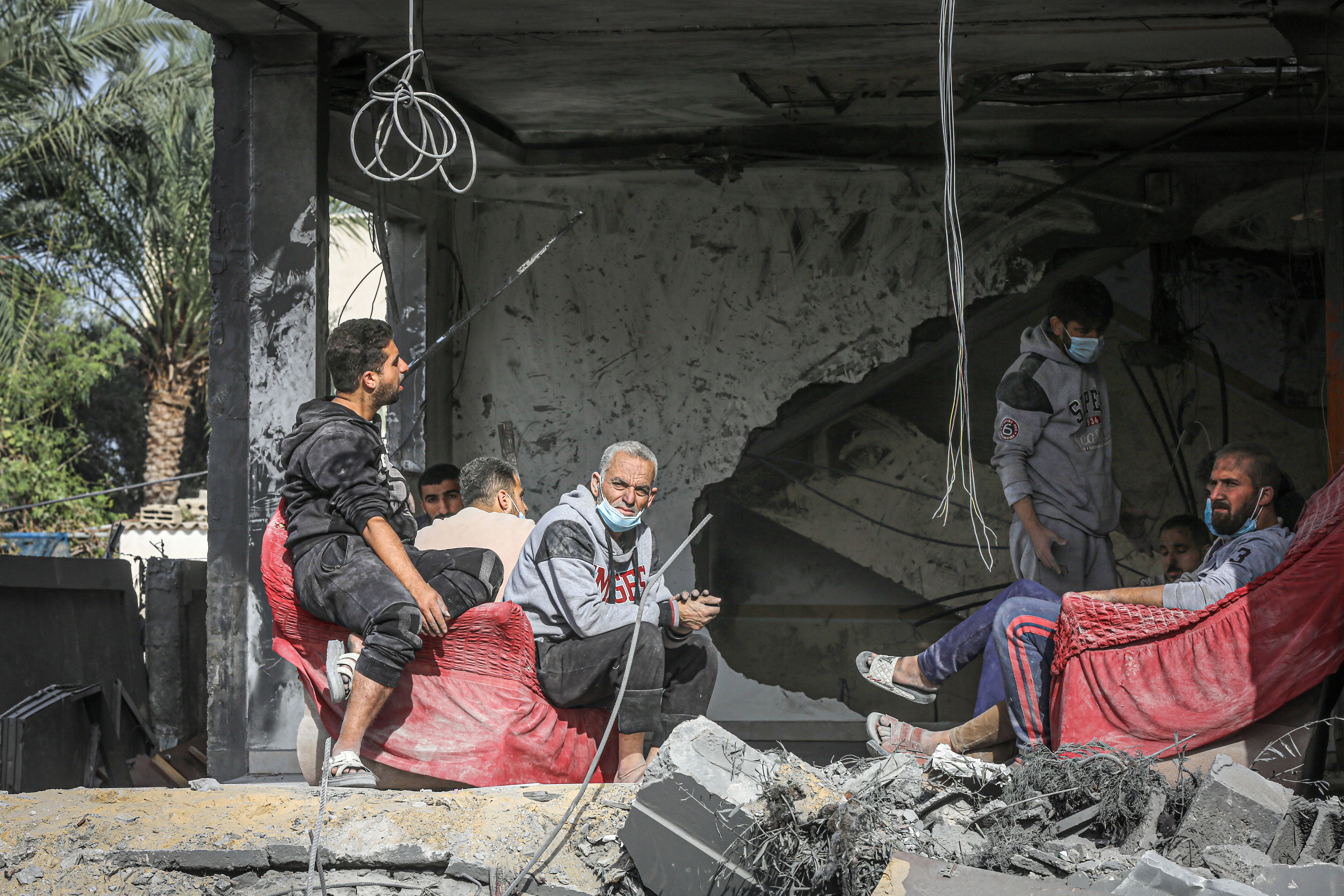 Israeli attack on a residential home in al-Zuwaydeh, central Gaza Strip