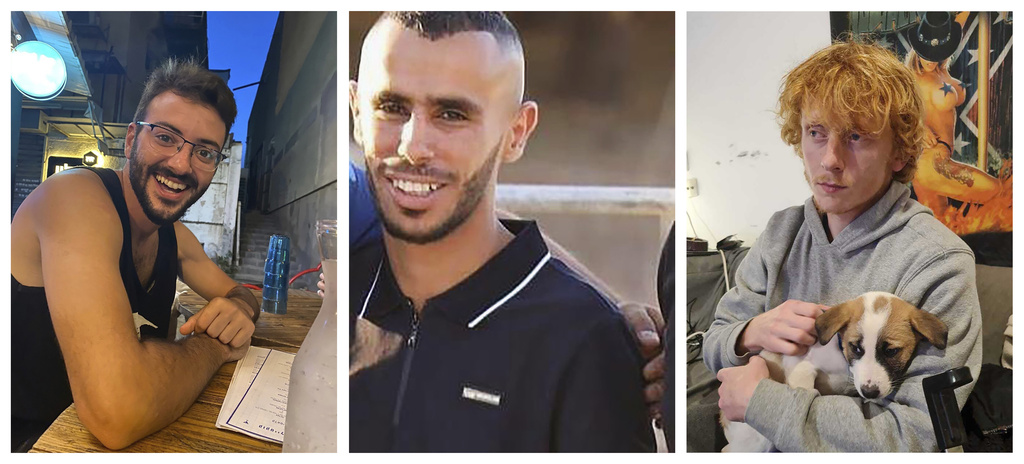 Photos of the three Israeli captives killed in Gaza by Israeli forces
