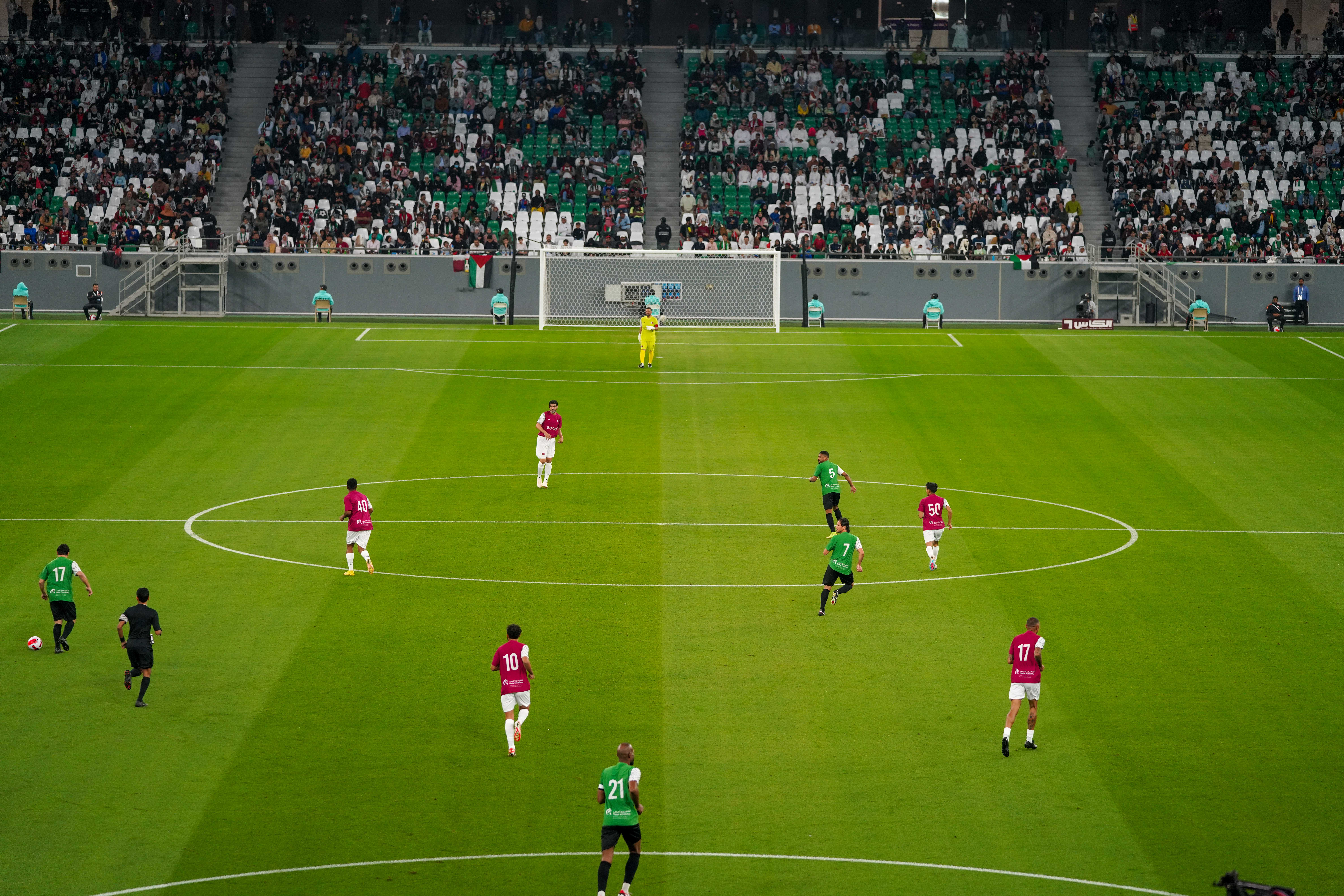 Stand with Palestine event at Education City Stadium in Doha