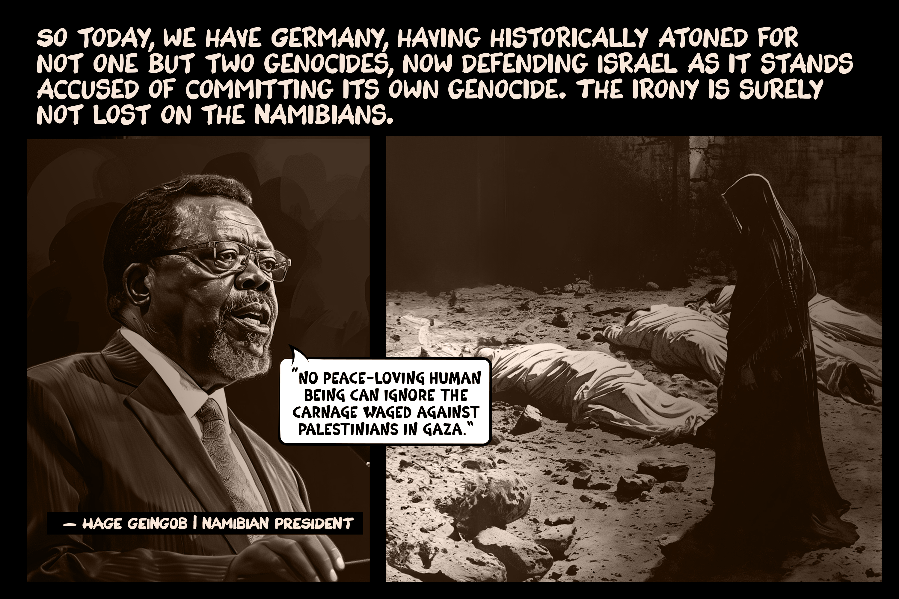 History Illustrated: Israel, Gaza, Germany and the genocide in Namibia