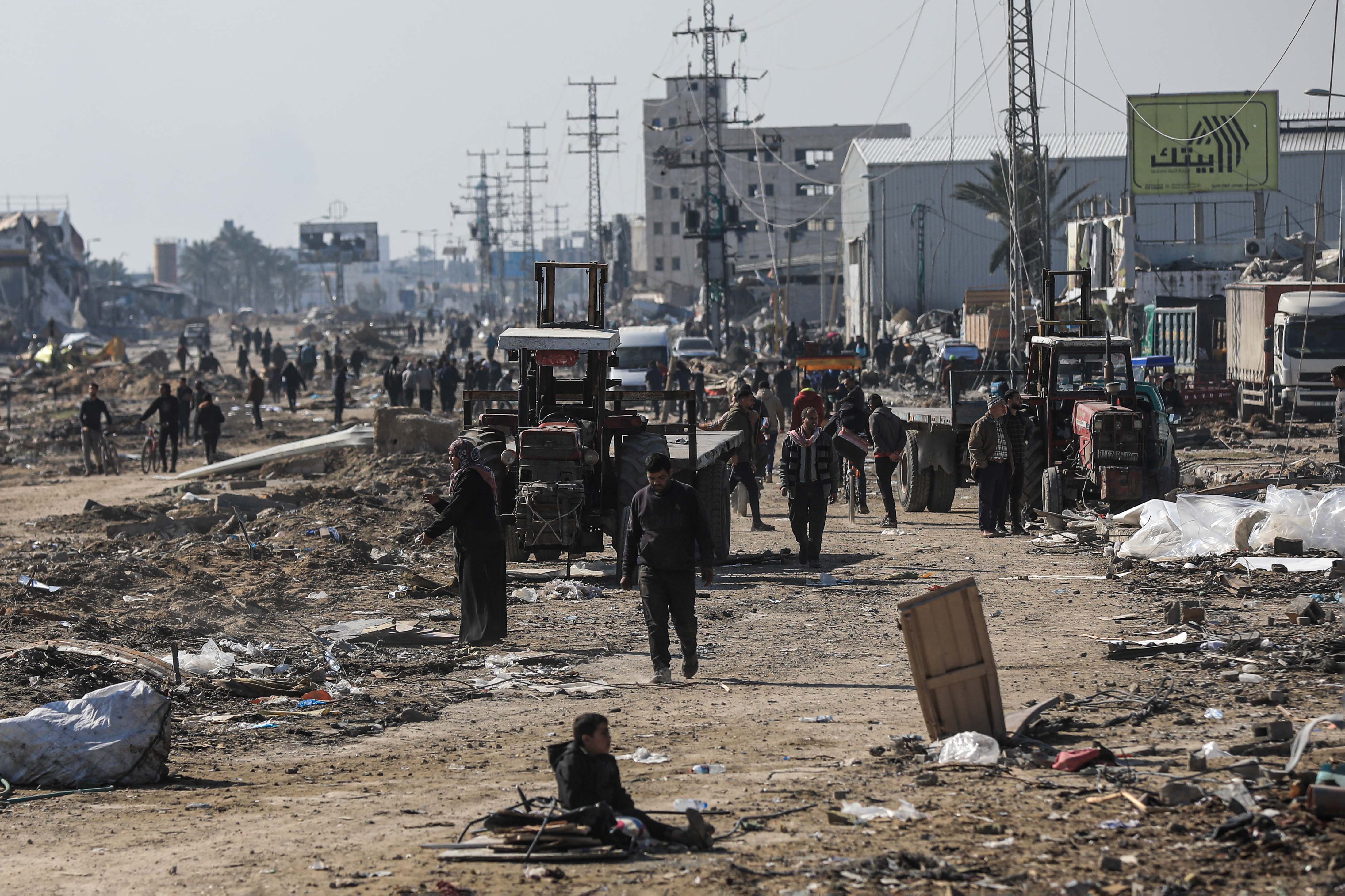 Al-Maghazi refugee camp after Israeli forces withdrew from the area in Deir Al Balah, Gaza