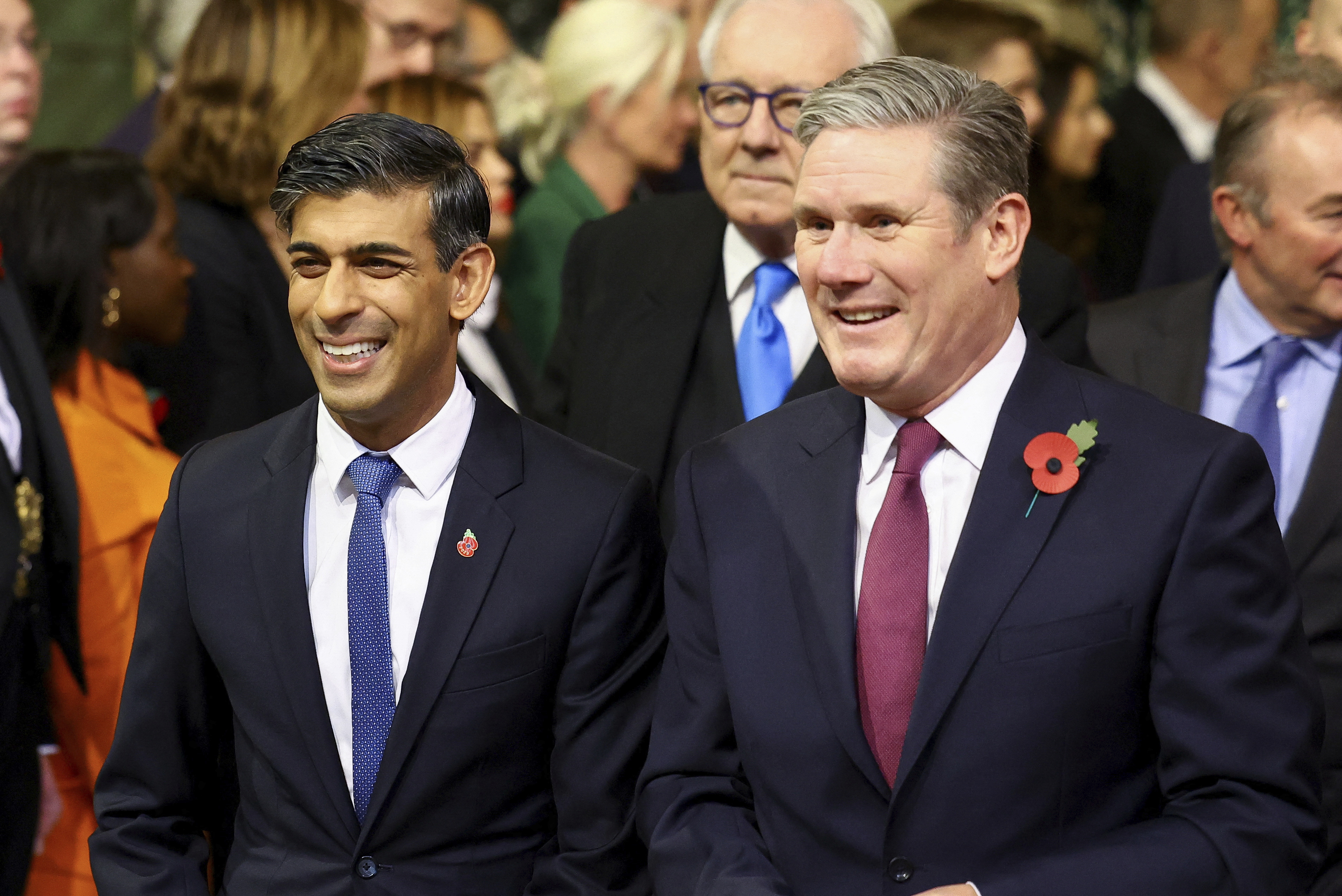 British Prime Minister Rishi Sunak and Labour Party leader Keir Starmer