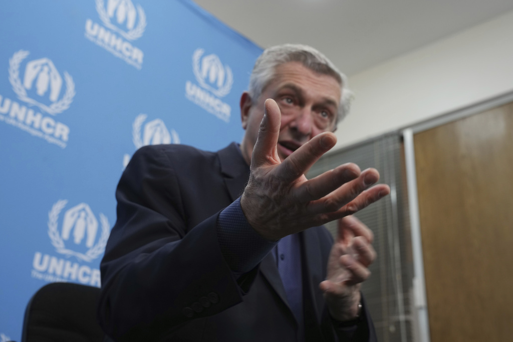 United Nations High Commissioner for Refugees chief Filippo Grandi speaks to The Associated Press in Nairobi, Kenya Monday, Feb. 5, 2024