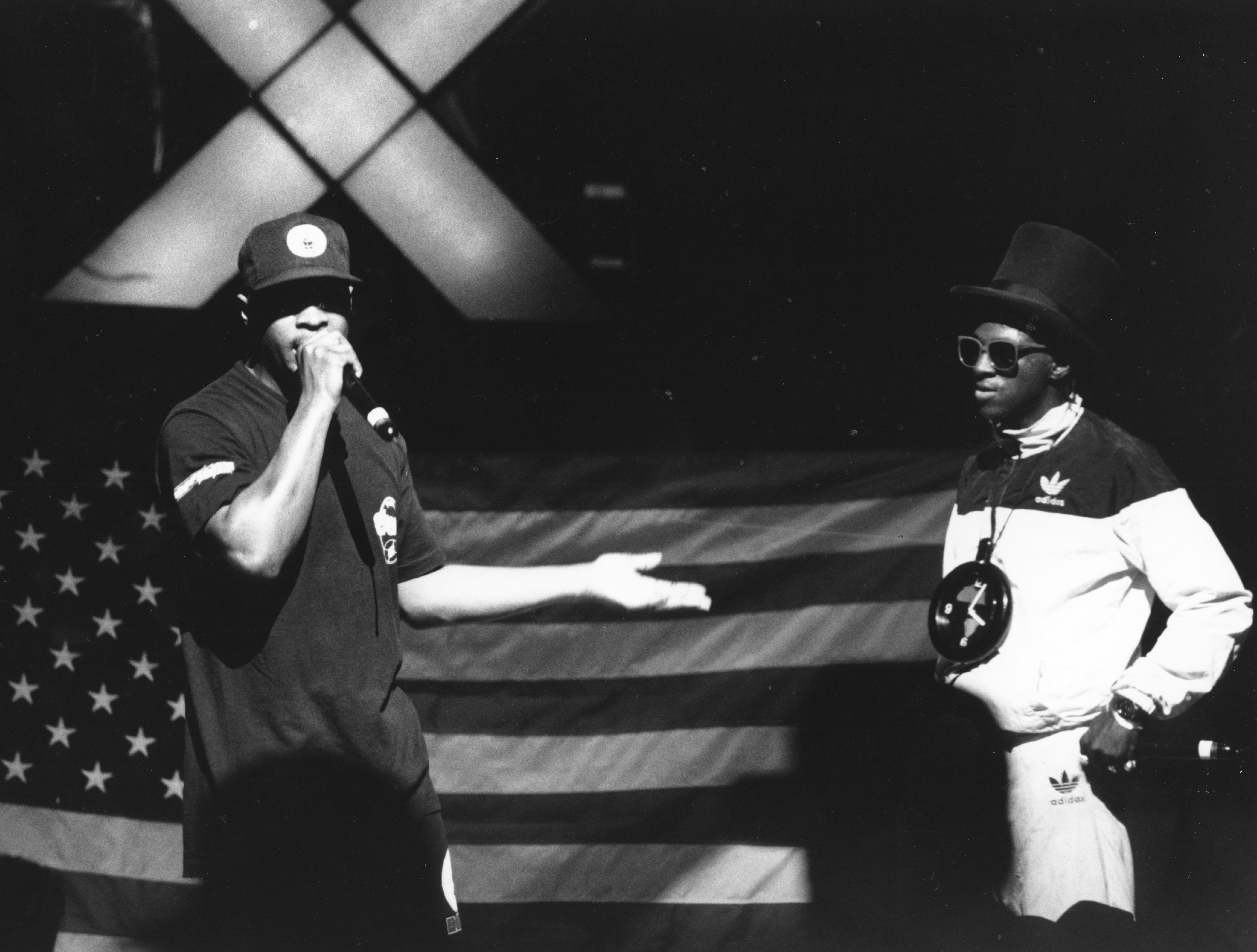 Chuck D and Flavor Flav of the rap group 'Public Enemy'