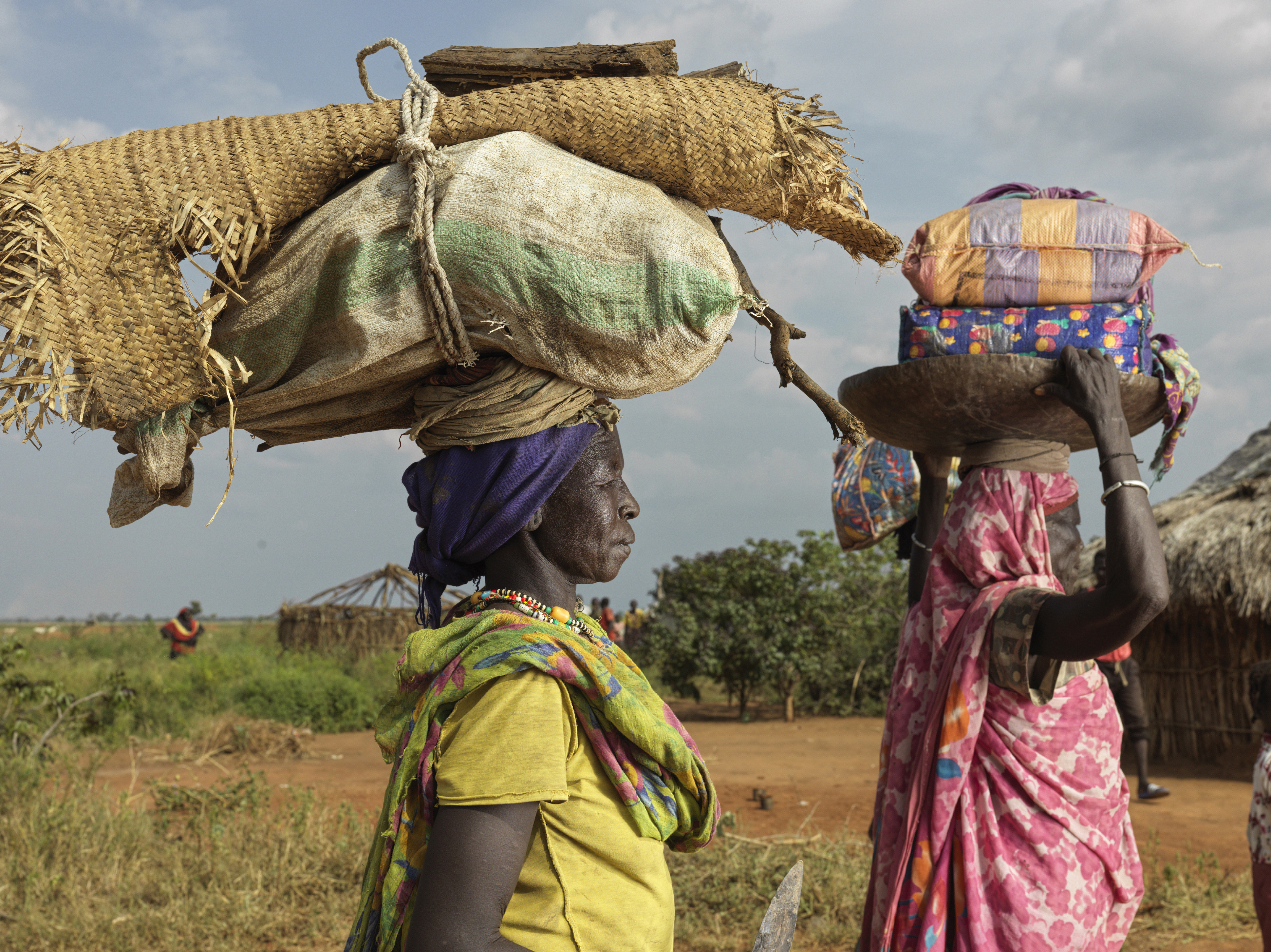 Refugees on the last mile of their walk from Sudan to Maban.