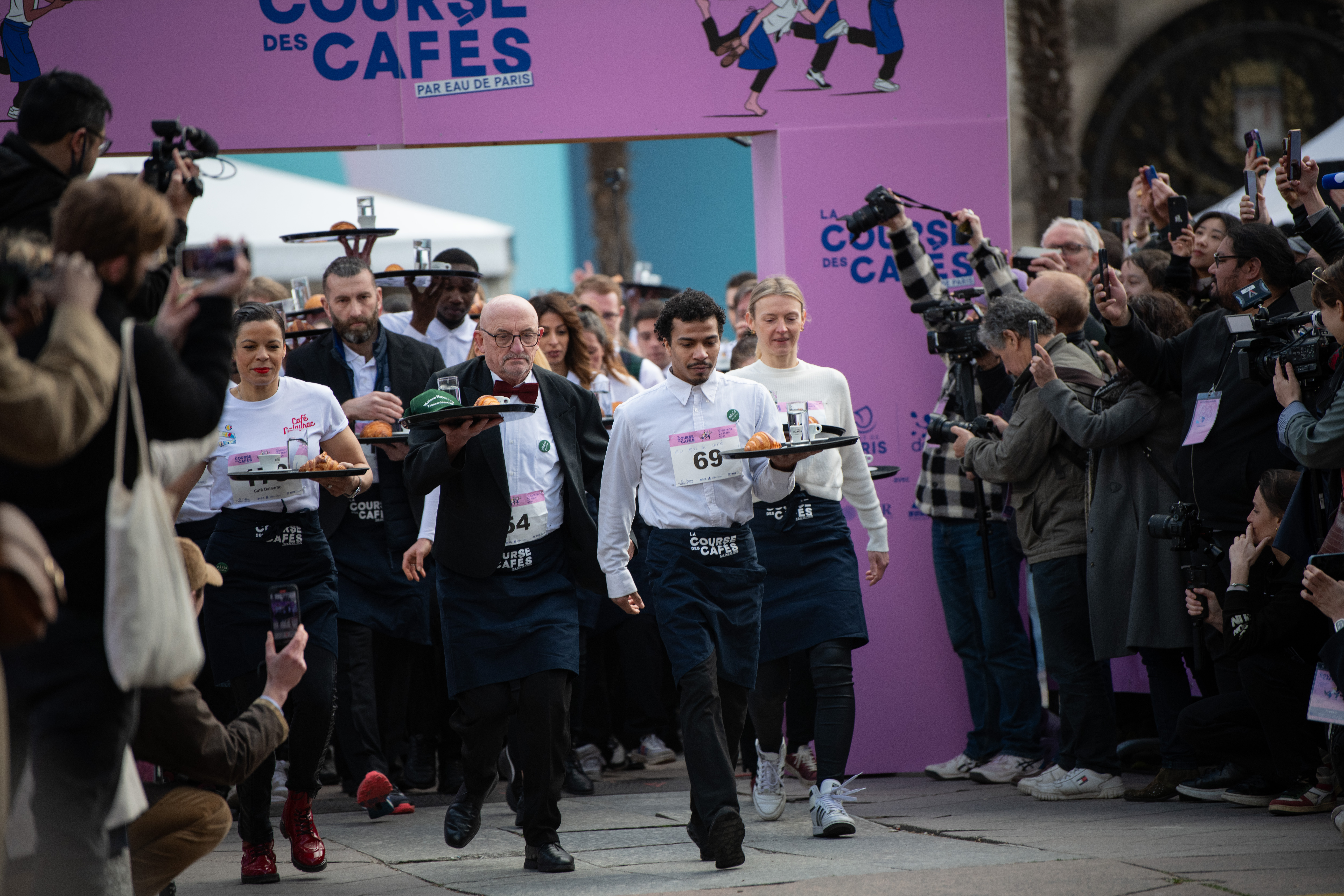 Thousands of people gathered to watch the start of the race.