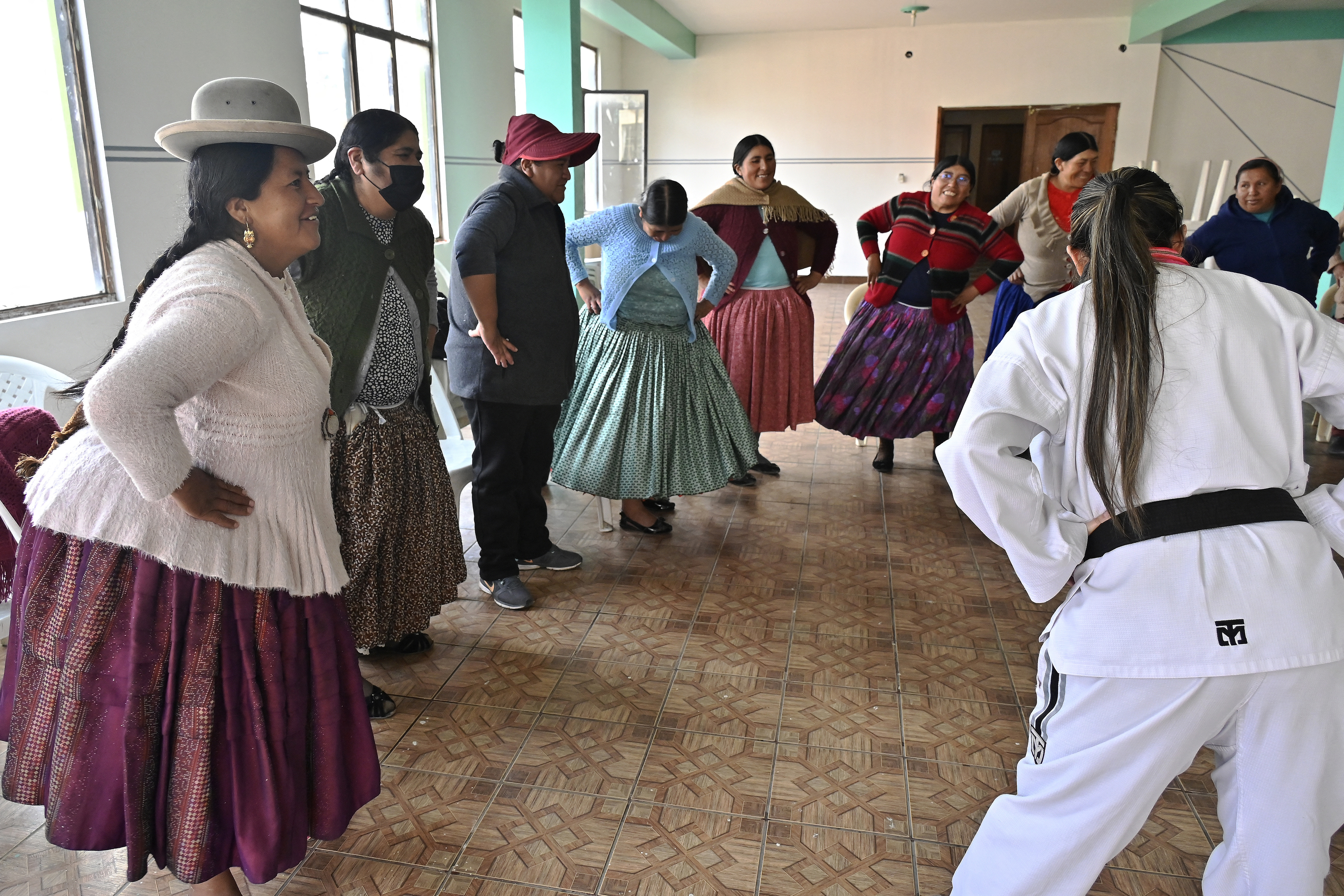Indigenous Bolivian women take up taekwondo against gender-based violence