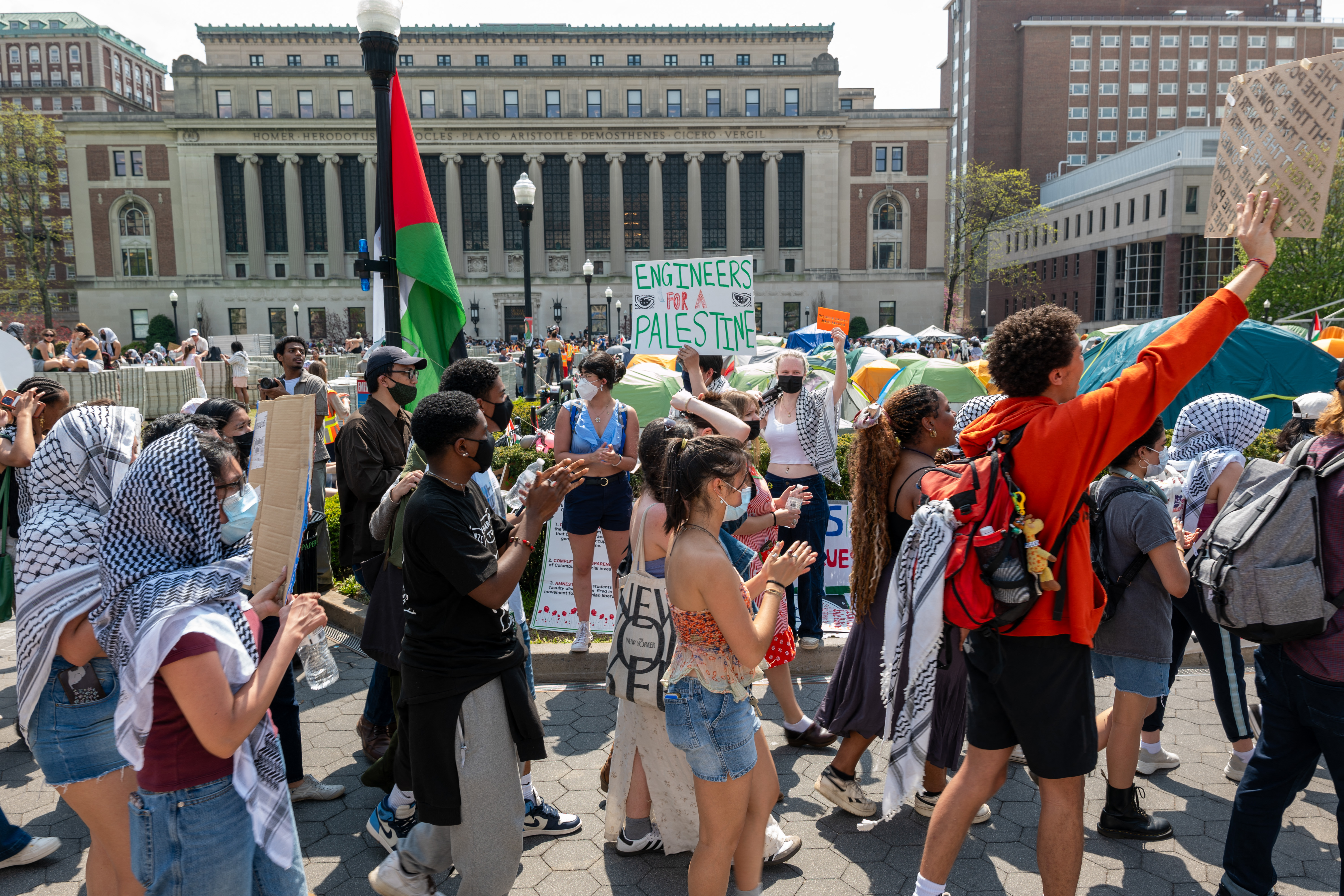 Columbia suspends students after call to end Gaza camp unheeded