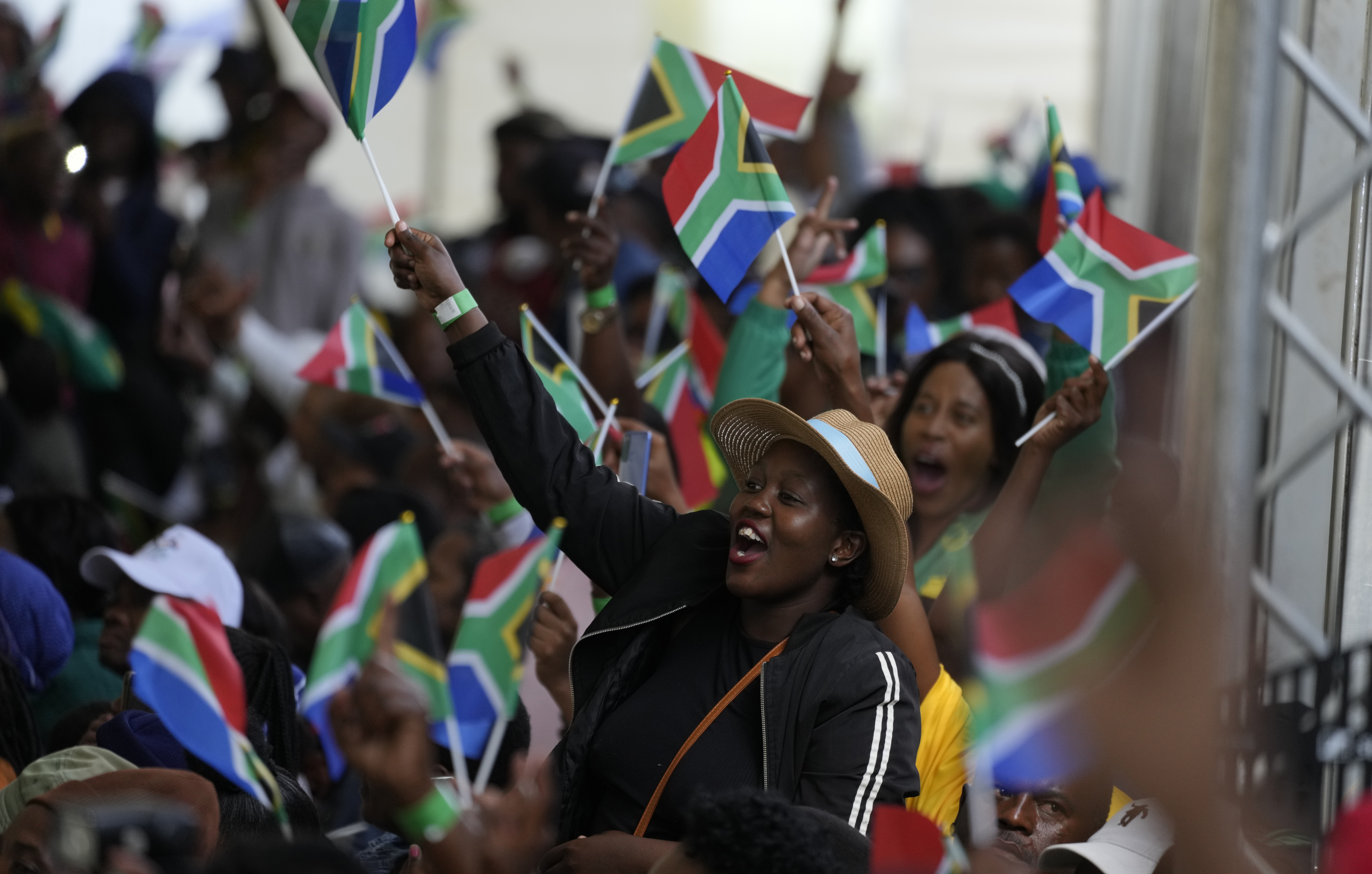 People attend Freedom Day celebrations in Pretoria, South Africa