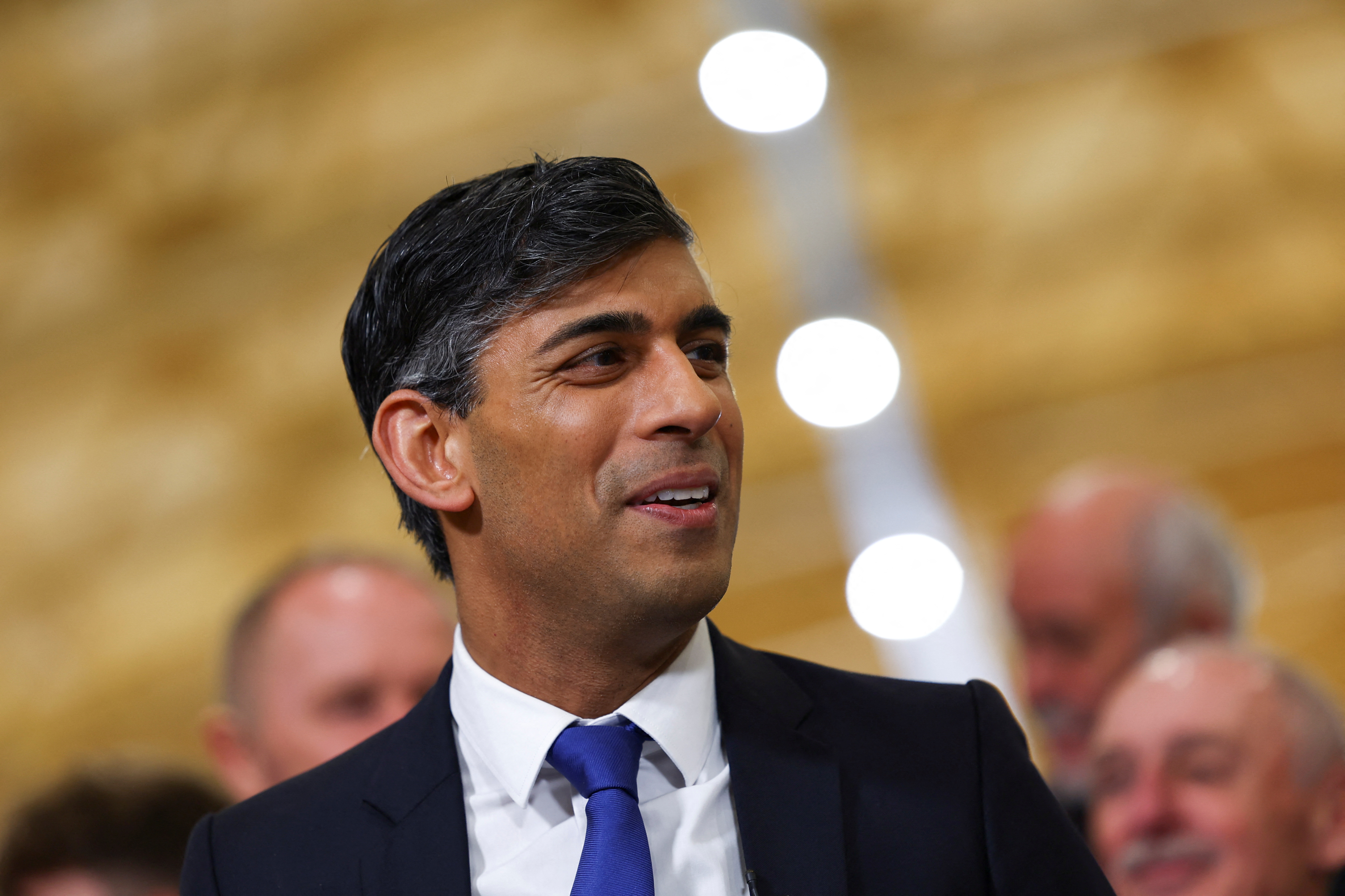 Britain's Prime Minister Rishi Sunak visits Teesside in Tees Valley, Darlington, Britain, May 3, 2024. REUTERS/Molly Darlington