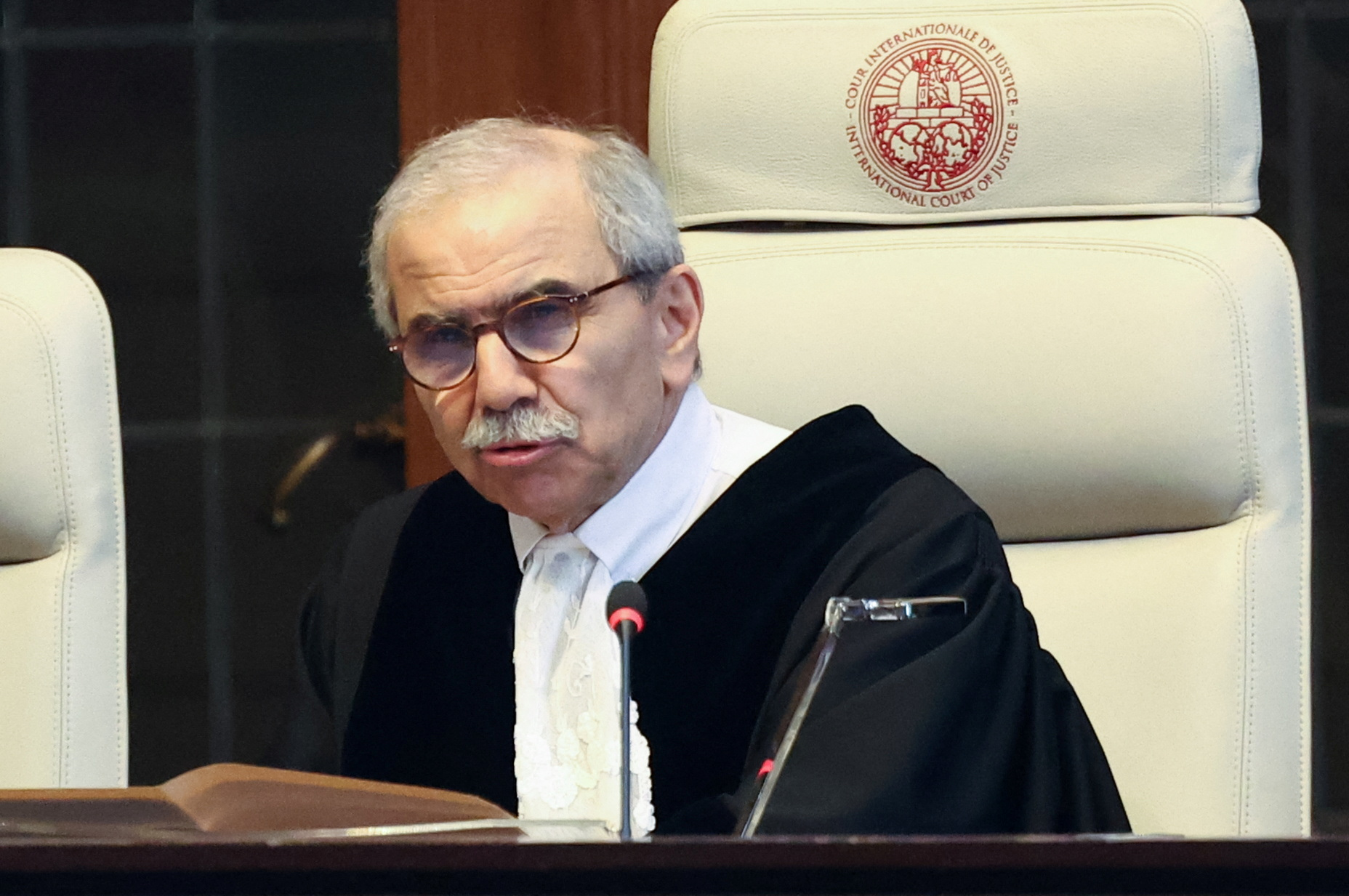 Judge Nawaf Salam, president of the International Court of Justice (ICJ) speaks